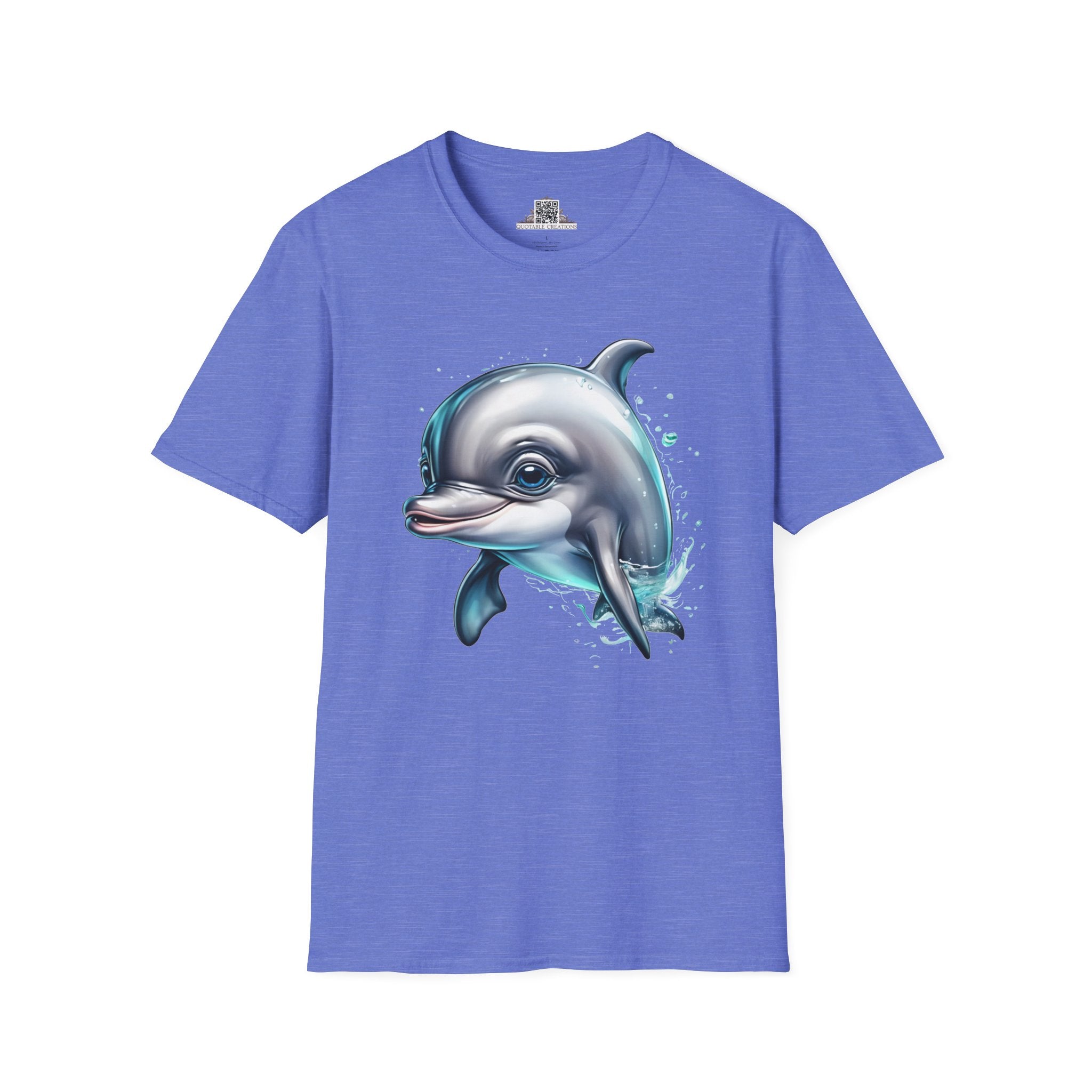 Printify T-Shirt XS / Heather Royal T-Shirt - Baby Dolphin - Hyper Cute