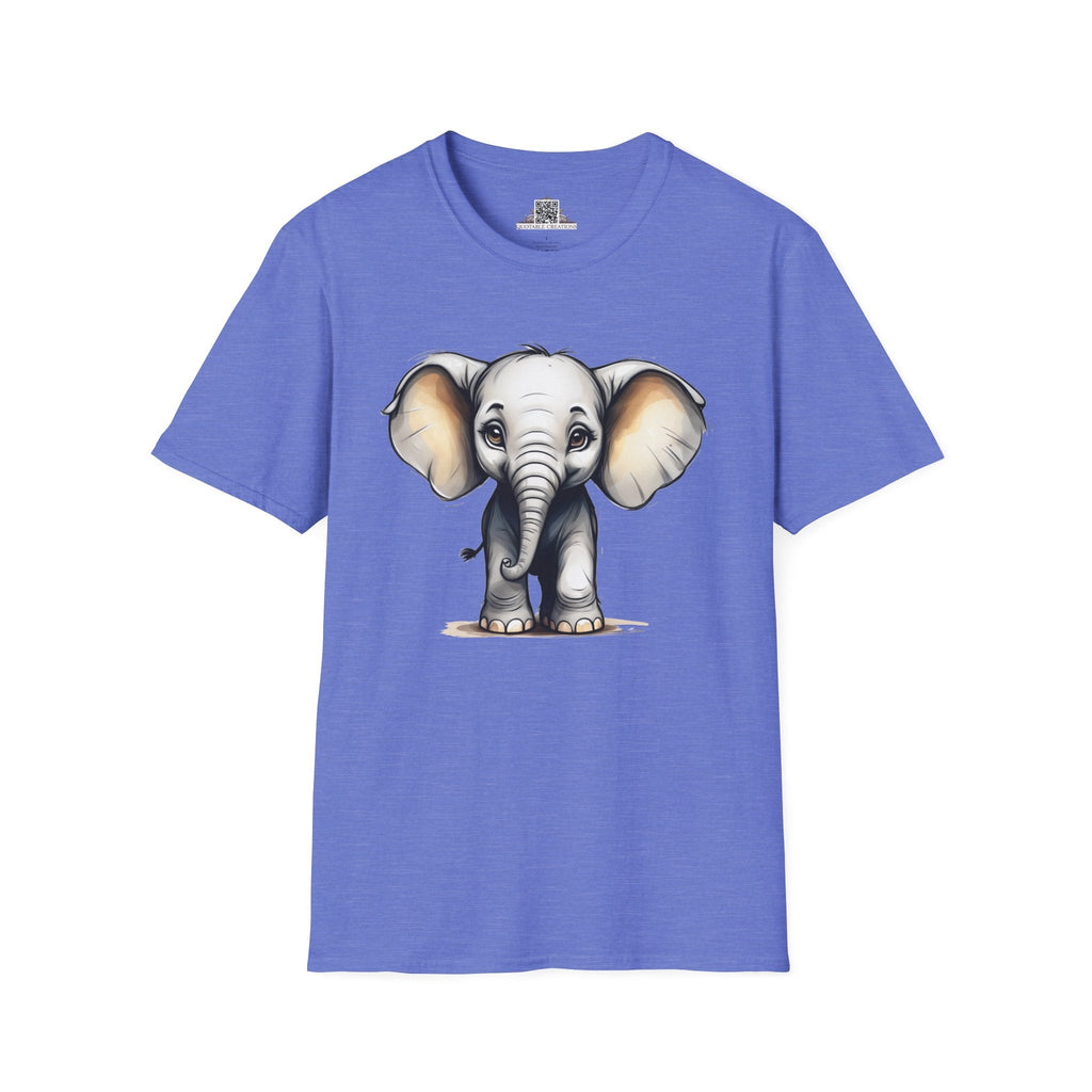 Printify T-Shirt XS / Heather Royal T-Shirt - Baby Elephant - Hyper Cute
