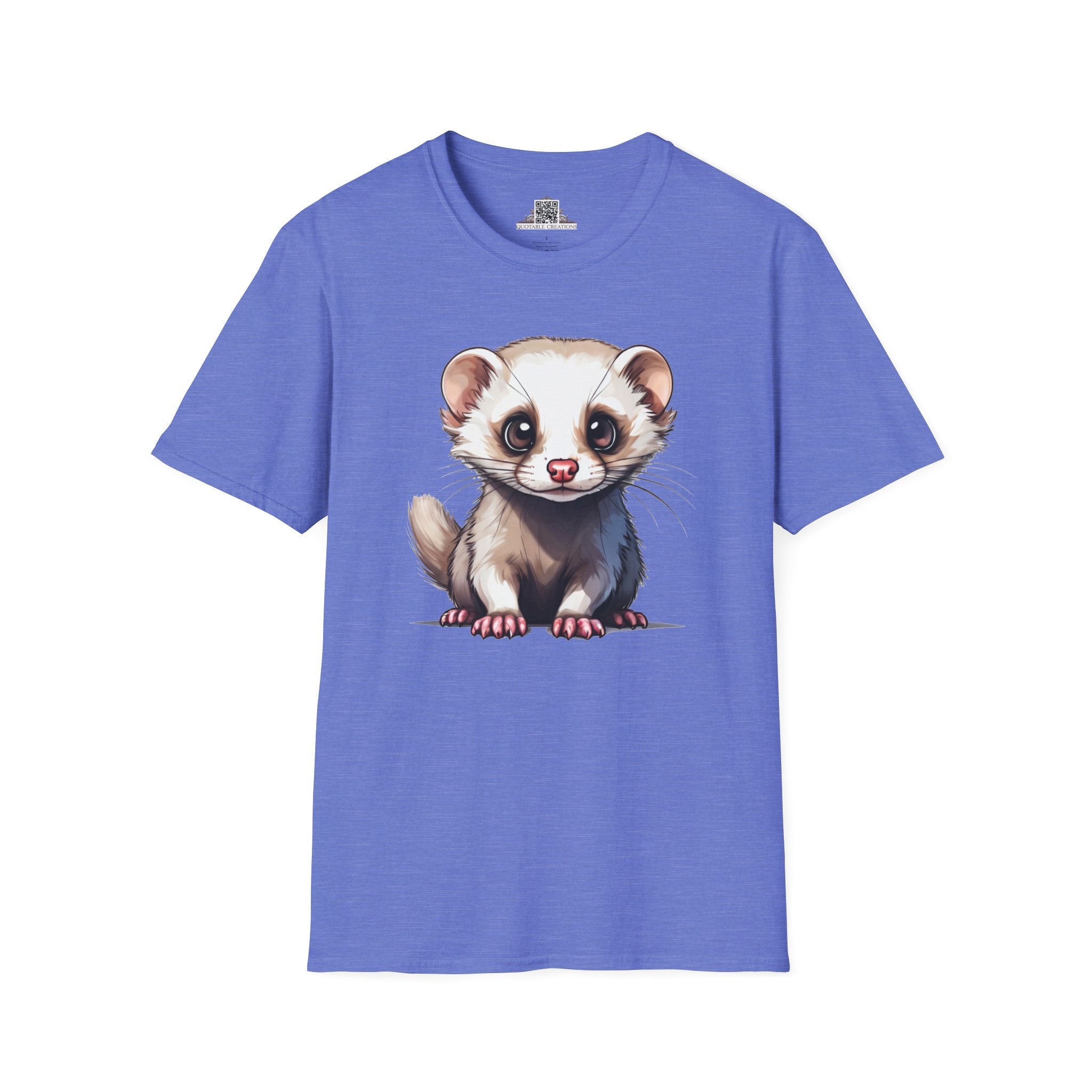 Printify T-Shirt XS / Heather Royal T-Shirt - Baby Ferret - Hyper Cute