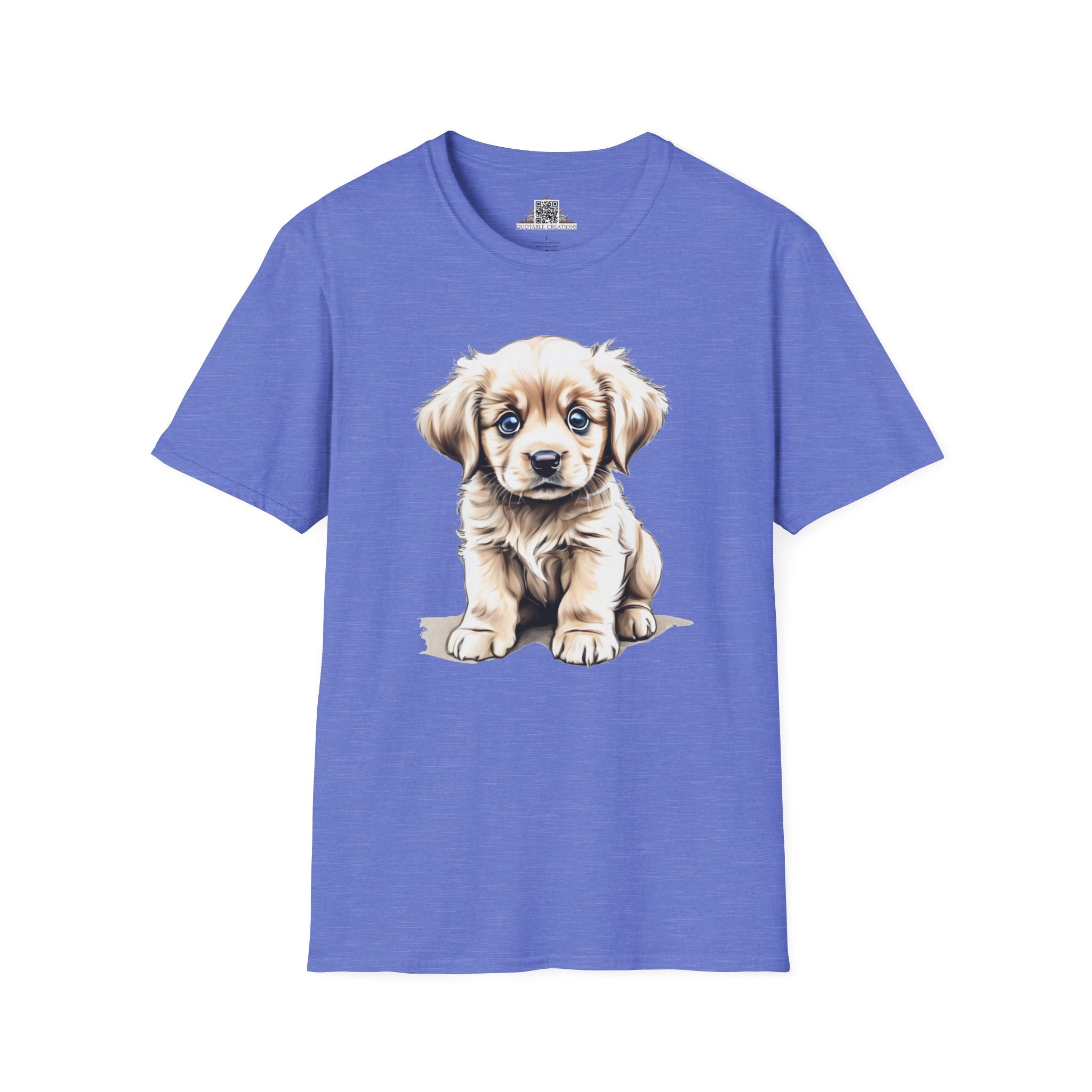 Printify T-Shirt XS / Heather Royal T-Shirt - Baby Puppy - Hyper Cute