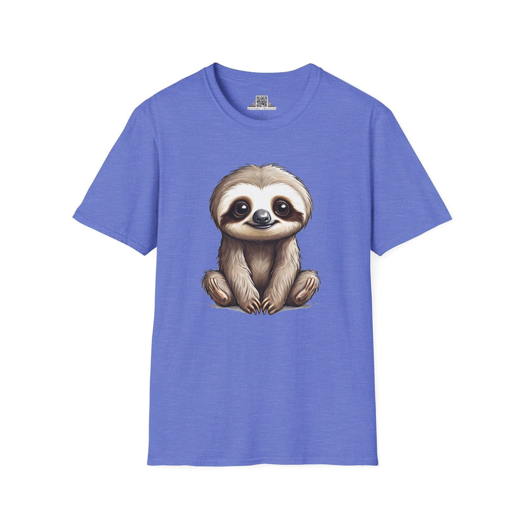 Printify T-Shirt XS / Heather Royal T-Shirt - Baby Sloth - Hyper Cute