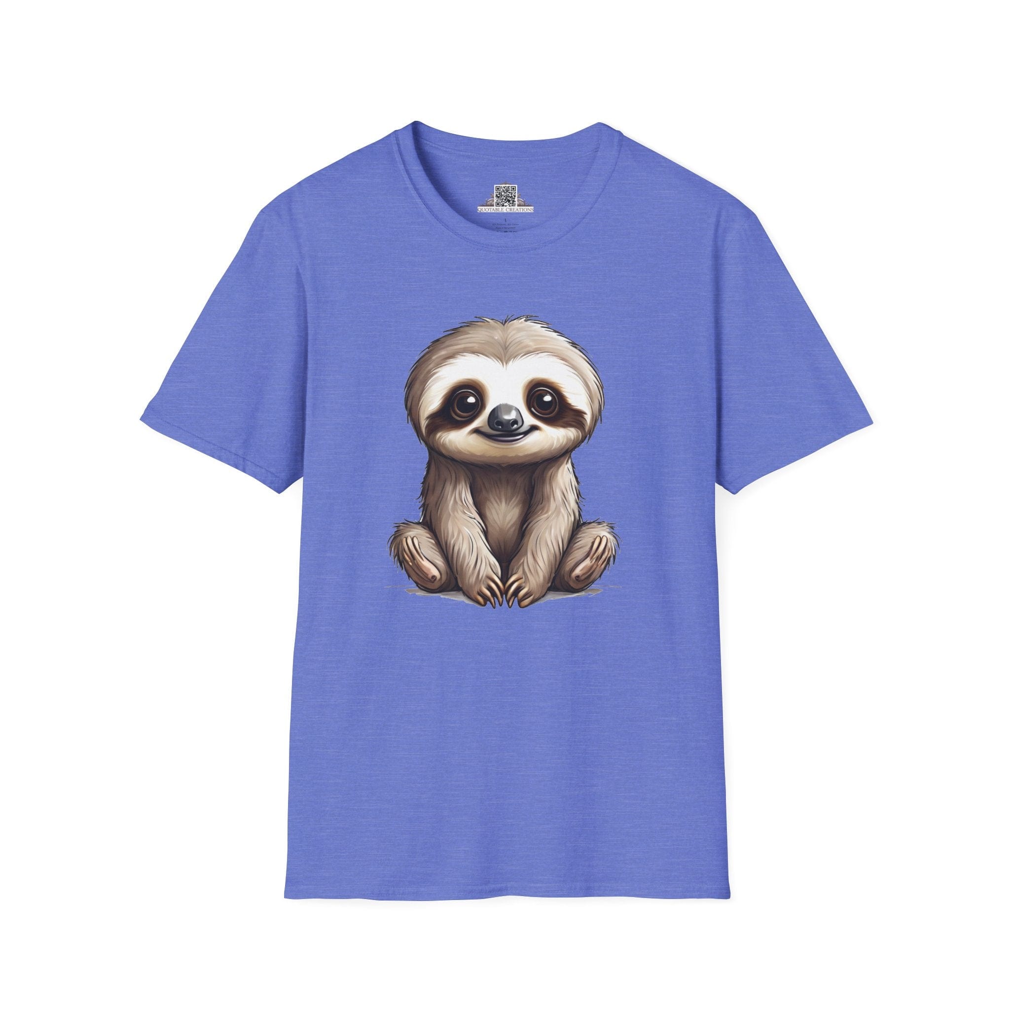 Printify T-Shirt XS / Heather Royal T-Shirt - Baby Sloth - Hyper Cute
