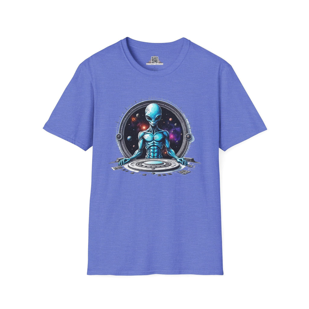 Printify T-Shirt XS / Heather Royal T-Shirt - Galactic Traveler Ready for Cosmic Adventures! - Alien & Space