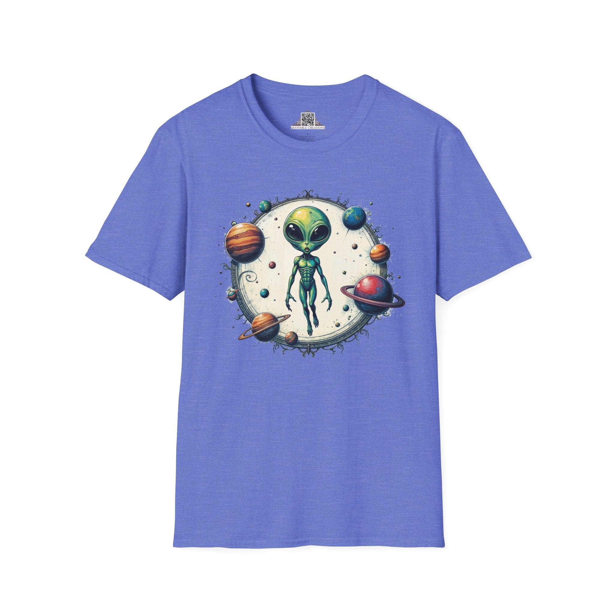 Printify T-Shirt XS / Heather Royal T-Shirt - Lost in Space, But Finding Fun Everywhere! - Alien & Space