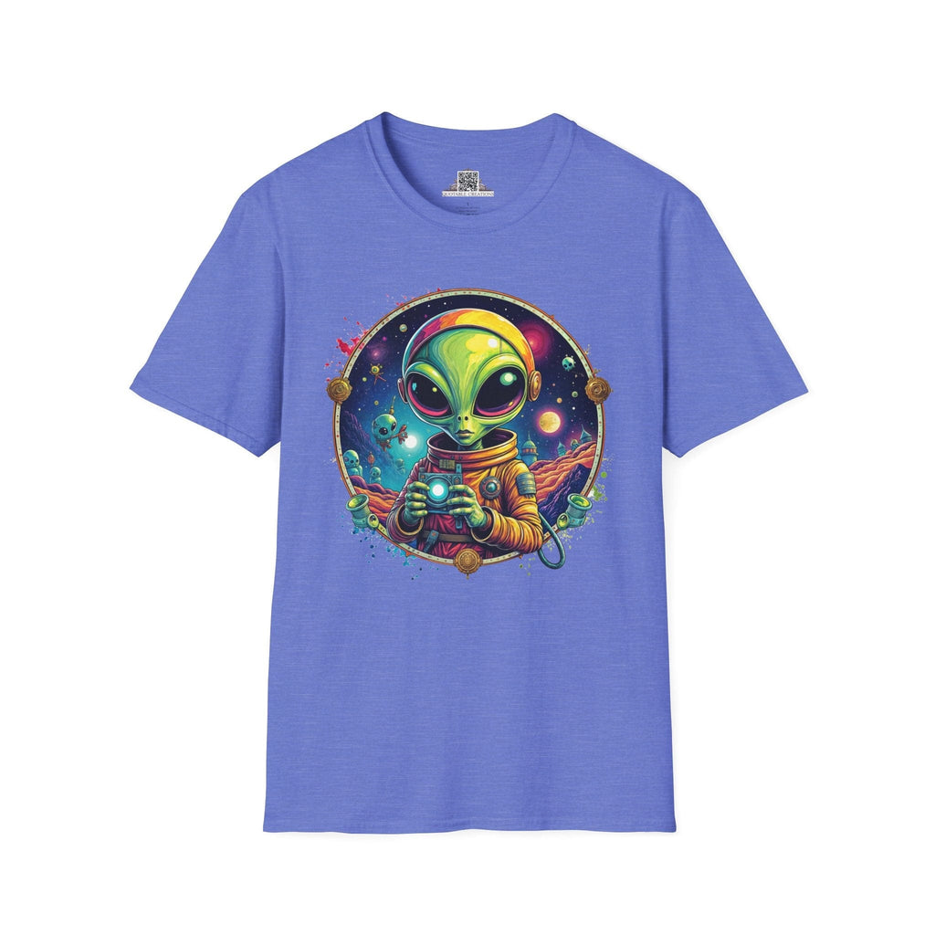 Printify T-Shirt XS / Heather Royal T-Shirt - Take Me to Your Leader… After a Quick Selfie! - Alien & Space