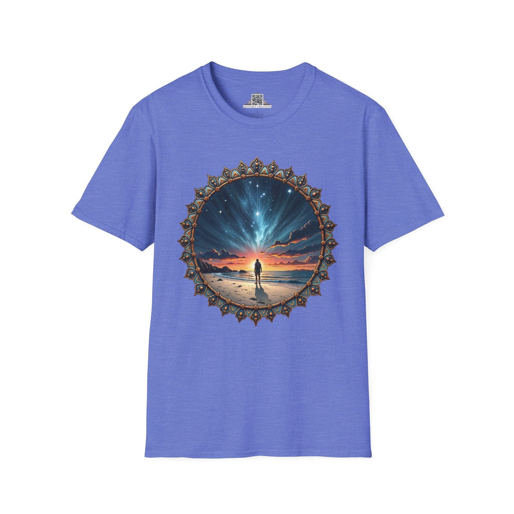 Printify T-Shirt XS / Heather Royal We Are Not Alone UFO & Cosmic - T-Shirt