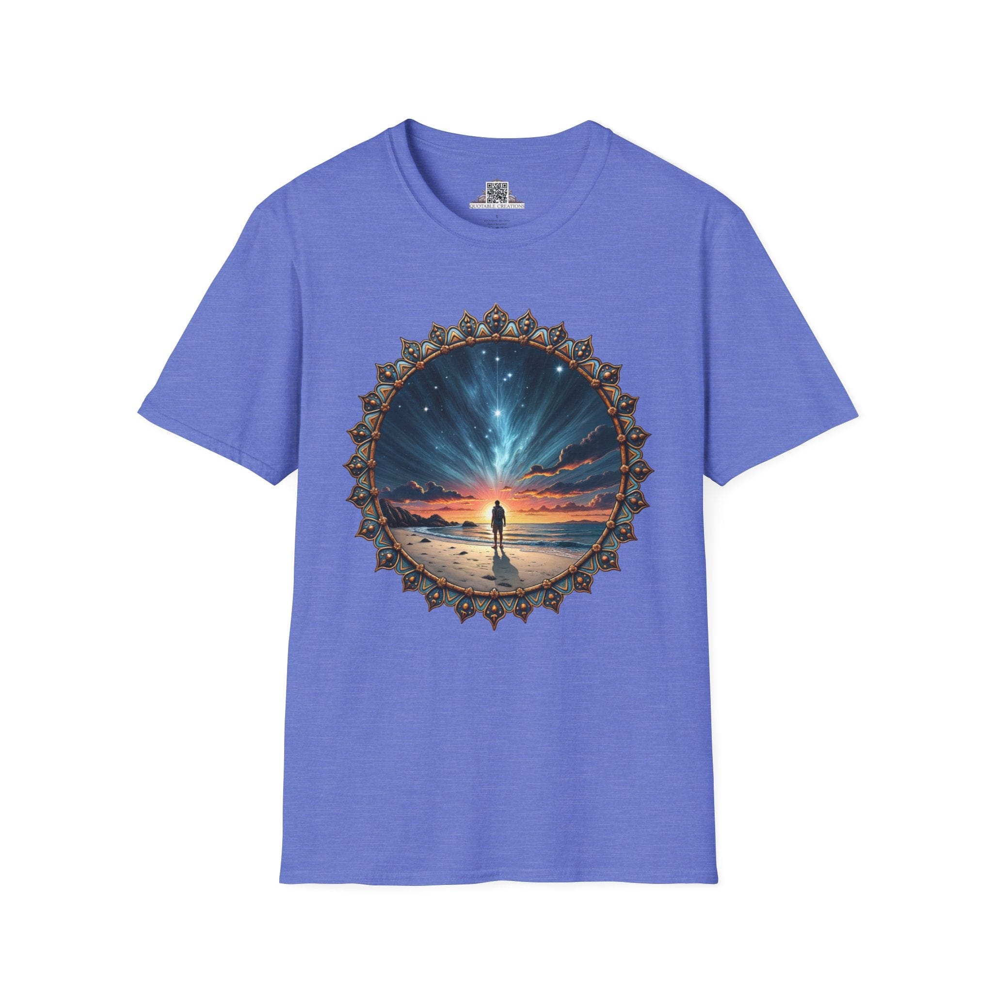 Printify T-Shirt XS / Heather Royal We Are Not Alone UFO & Cosmic - T-Shirt
