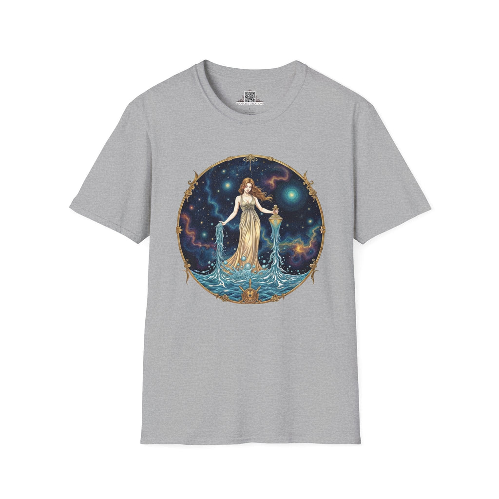 Printify T-Shirt XS / Sport Grey Aquarius Zodiac Astrology - T-Shirt