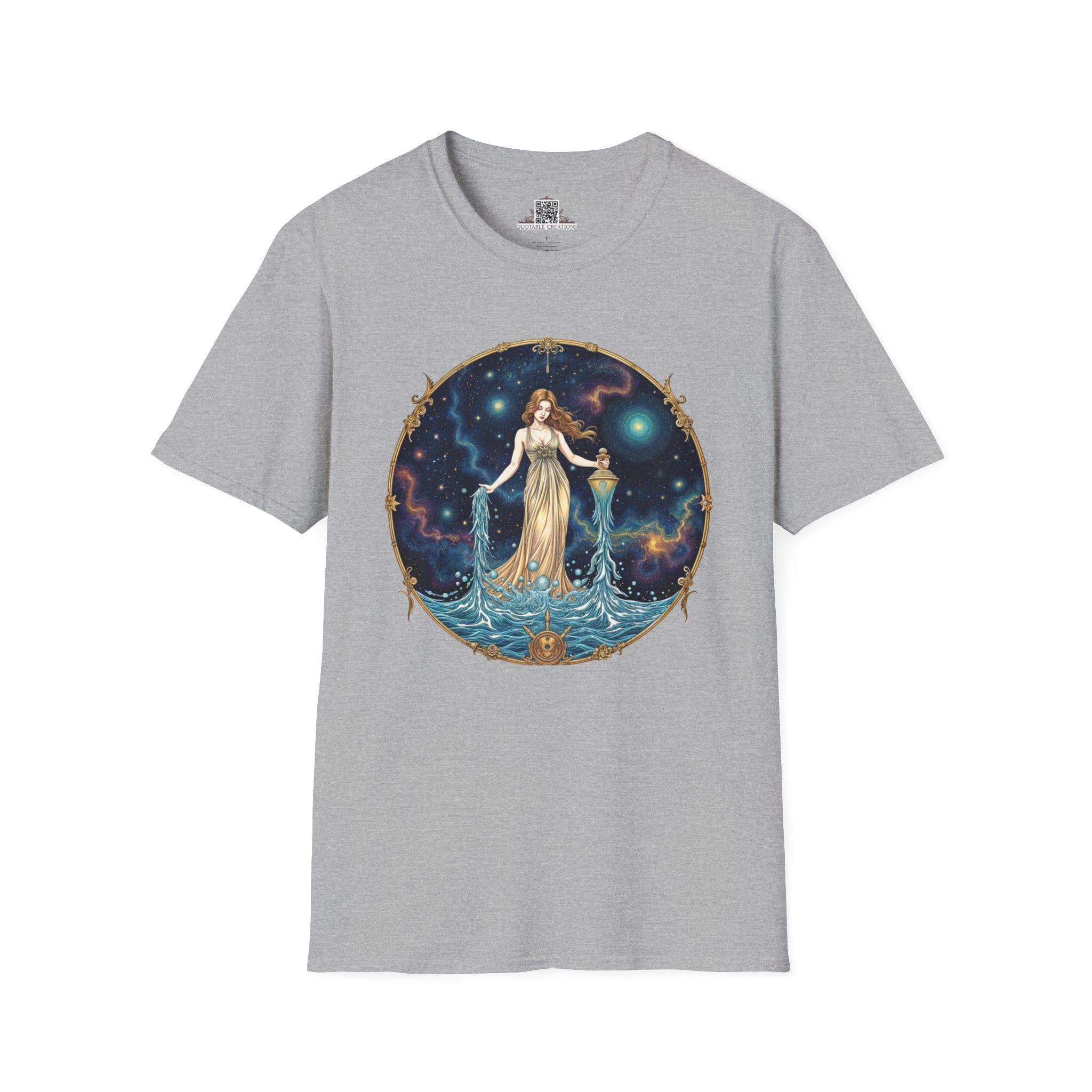 Printify T-Shirt XS / Sport Grey Aquarius Zodiac Astrology - T-Shirt