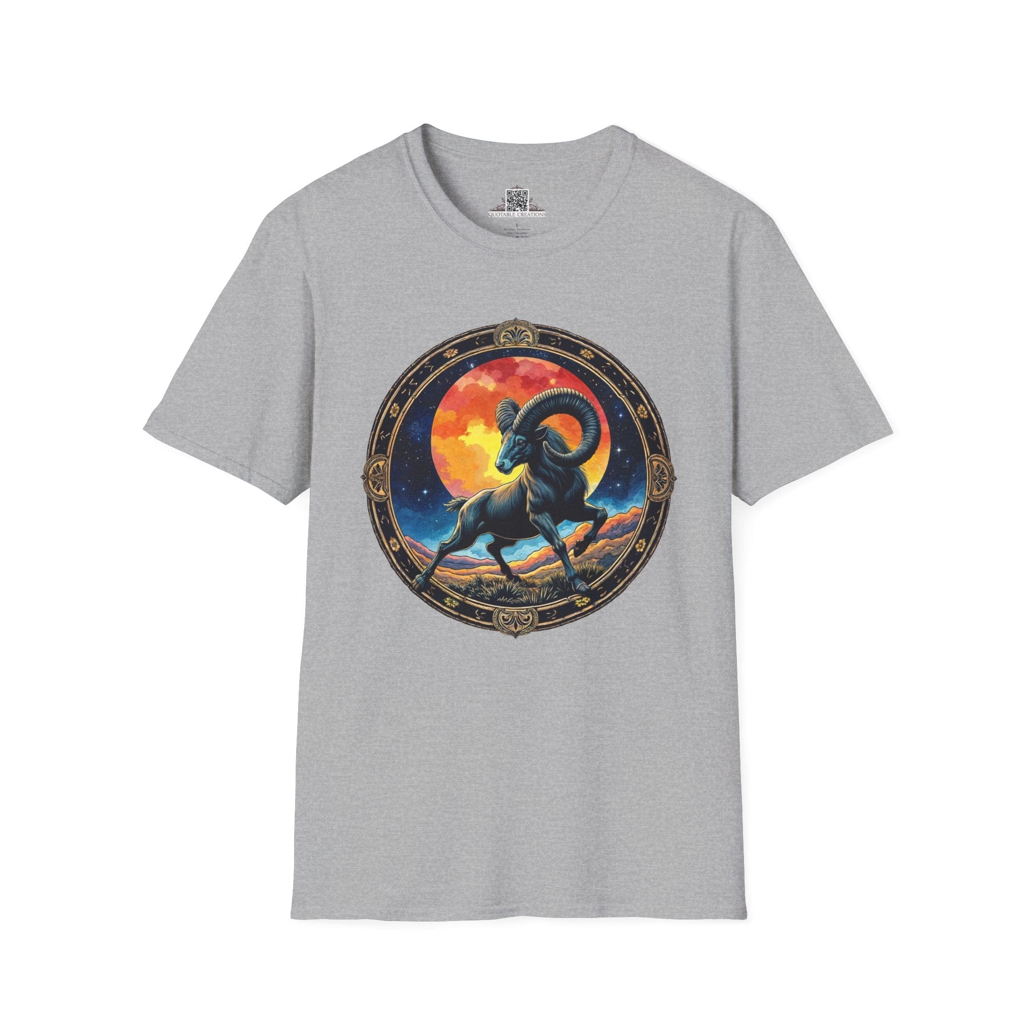 Printify T-Shirt XS / Sport Grey Aries Zodiac Astrology - T-Shirt