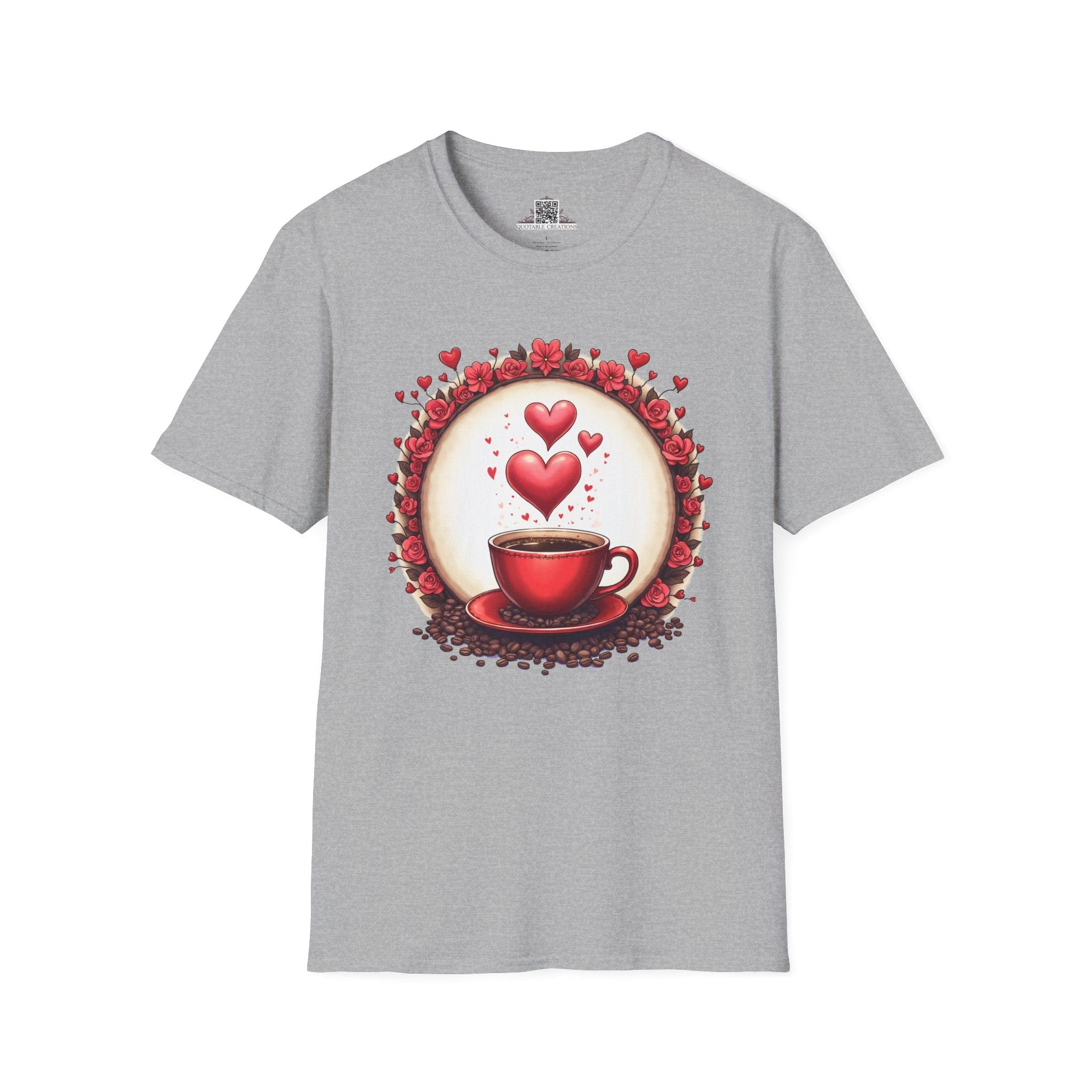 Printify T-Shirt XS / Sport Grey Brew-tiful Love Coffee - Love & Fun T-Shirt