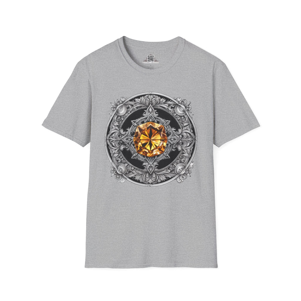 Printify T-Shirt XS / Sport Grey Citrine Crystals Gemstones Unisex T-Shirt