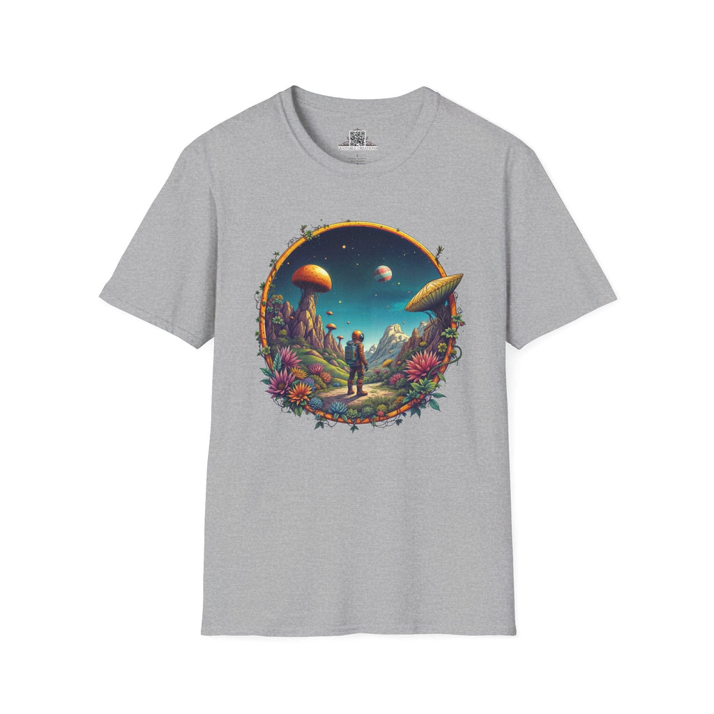 Printify T-Shirt XS / Sport Grey Cosmic Explorer UFO & Cosmic - T-Shirt