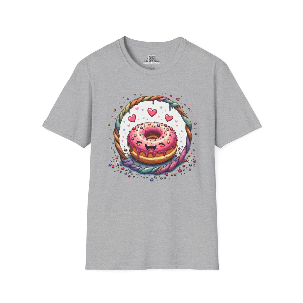 Printify T-Shirt XS / Sport Grey Donut Worry - Love & Fun T-Shirt