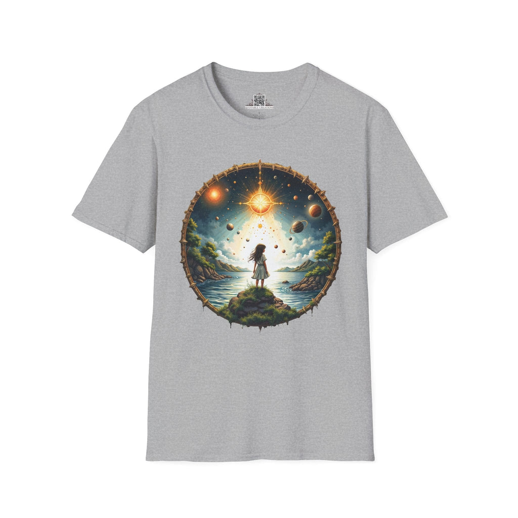 Printify T-Shirt XS / Sport Grey Exploring the Final Frontier UFO & Cosmic - T-Shirt