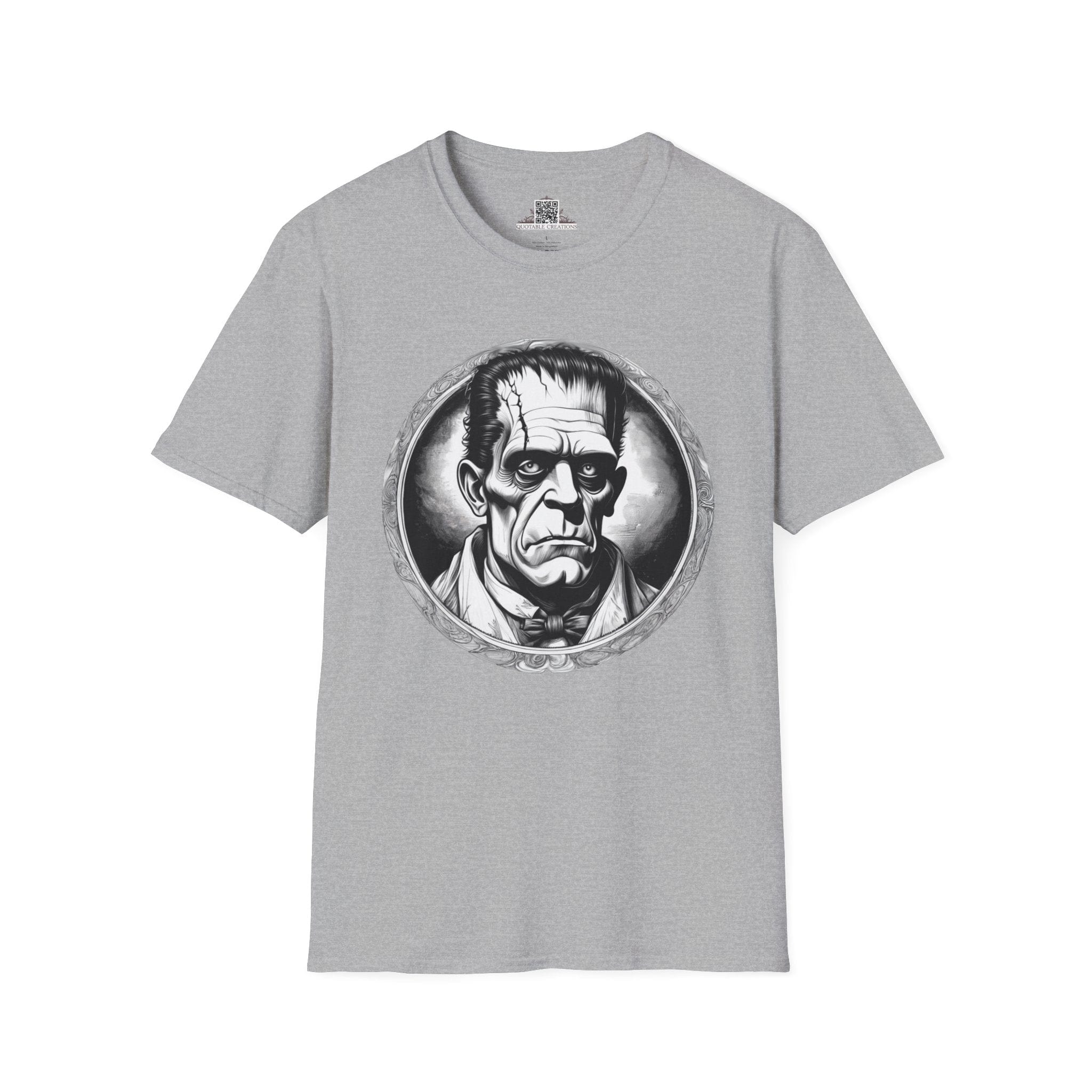 Printify T-Shirt XS / Sport Grey Frankenstein Mysteries & Monsters T-Shirt