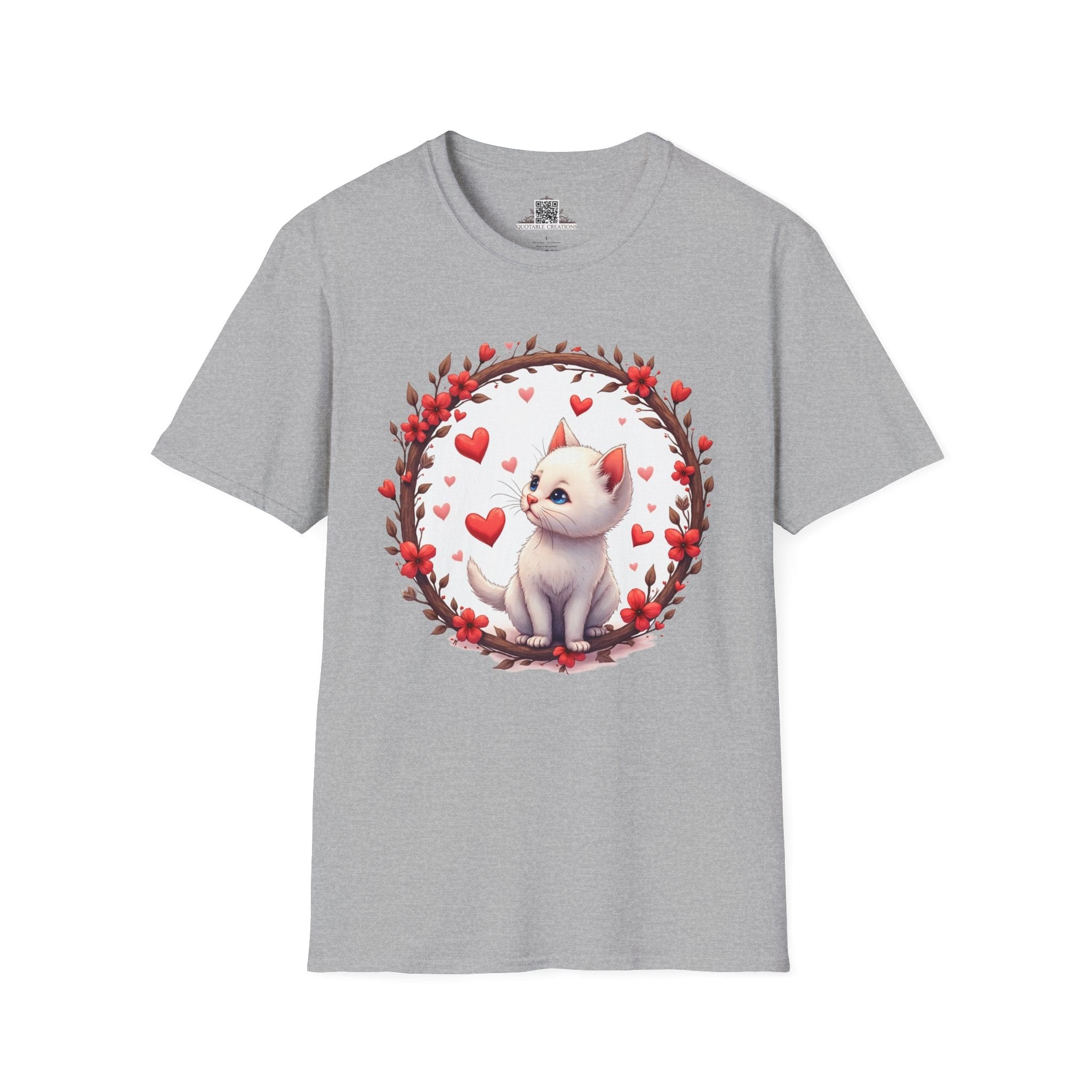 Printify T-Shirt XS / Sport Grey Fur-ever Love Kitten - Love & Fun T-Shirt