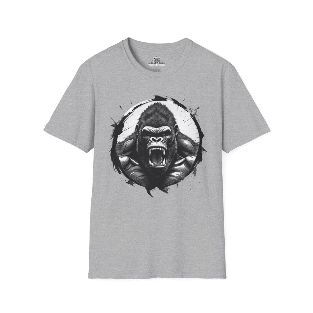 Printify T-Shirt XS / Sport Grey Gorilla Wild Motivation - T-Shirt
