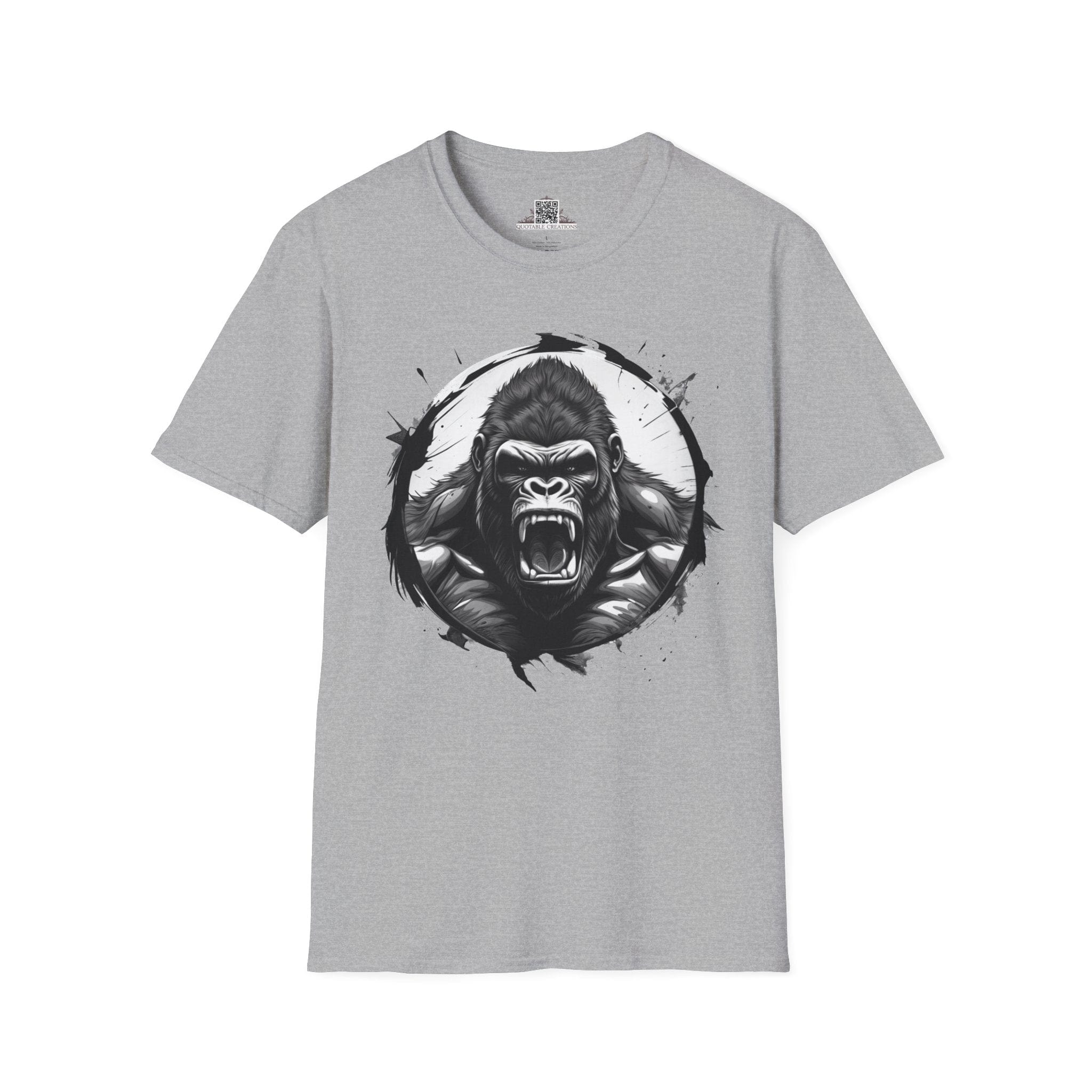 Printify T-Shirt XS / Sport Grey Gorilla Wild Motivation - T-Shirt