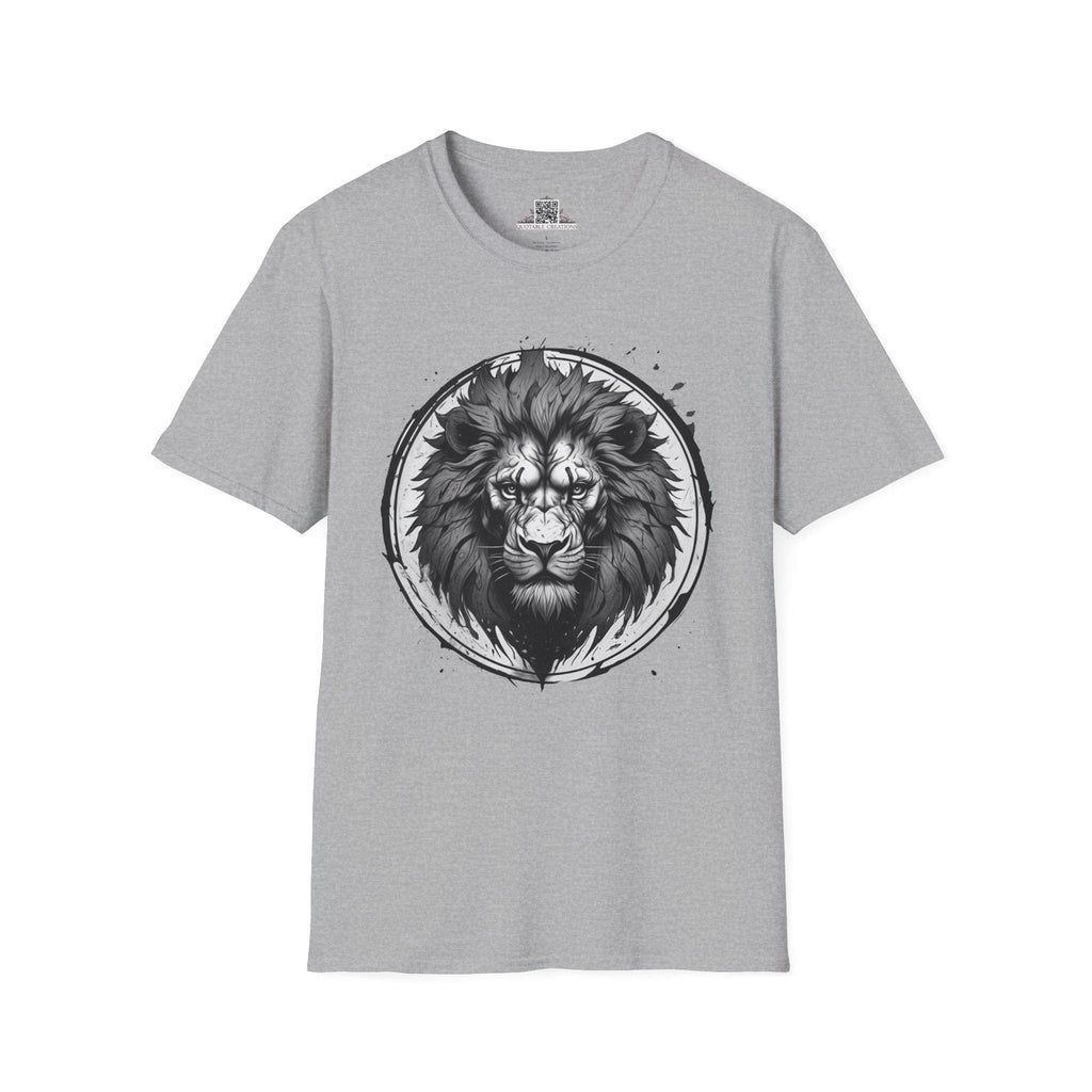 Printify T-Shirt XS / Sport Grey Lion Stare Wild Power - T-Shirt
