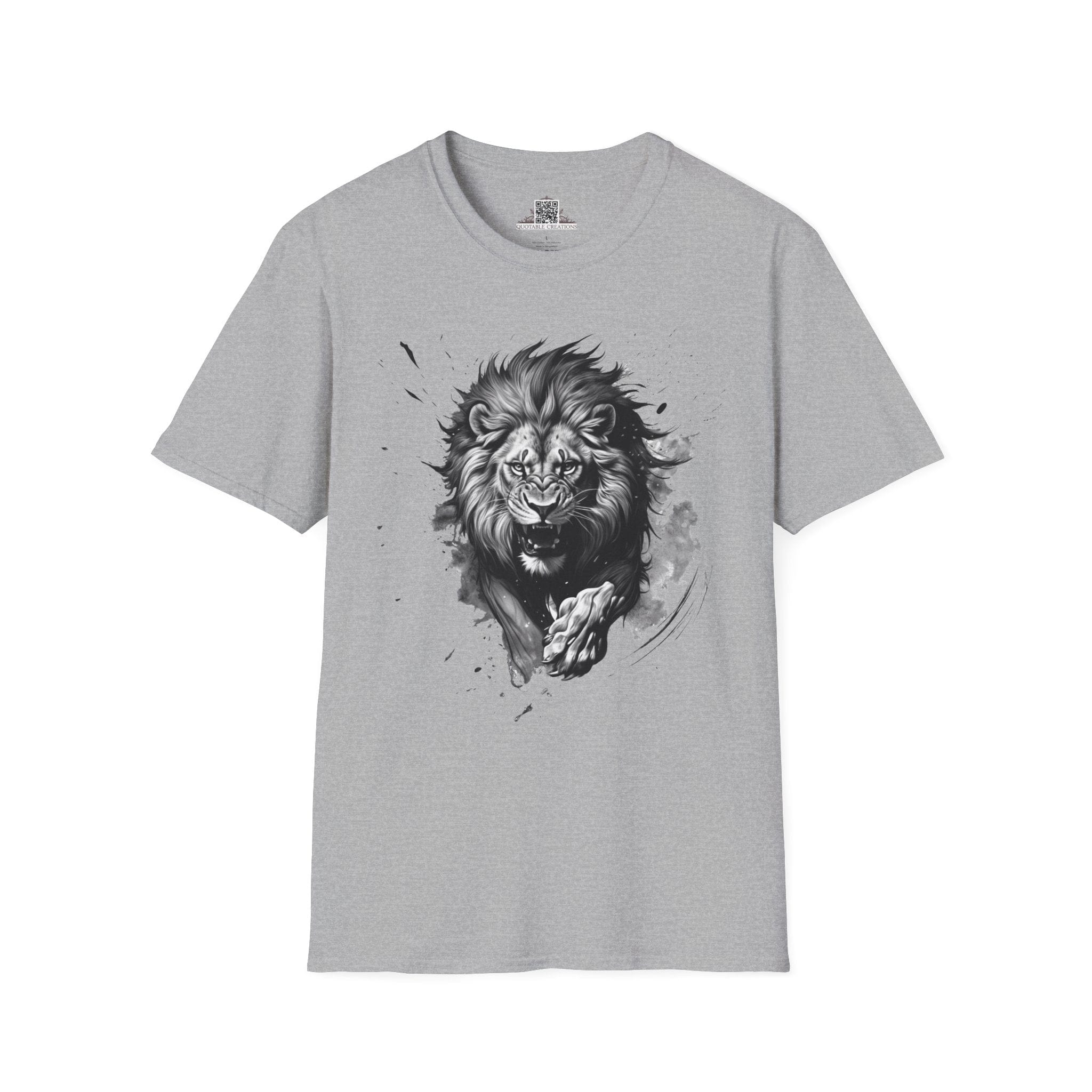 Printify T-Shirt XS / Sport Grey Lion Wild Motivation - T-Shirt
