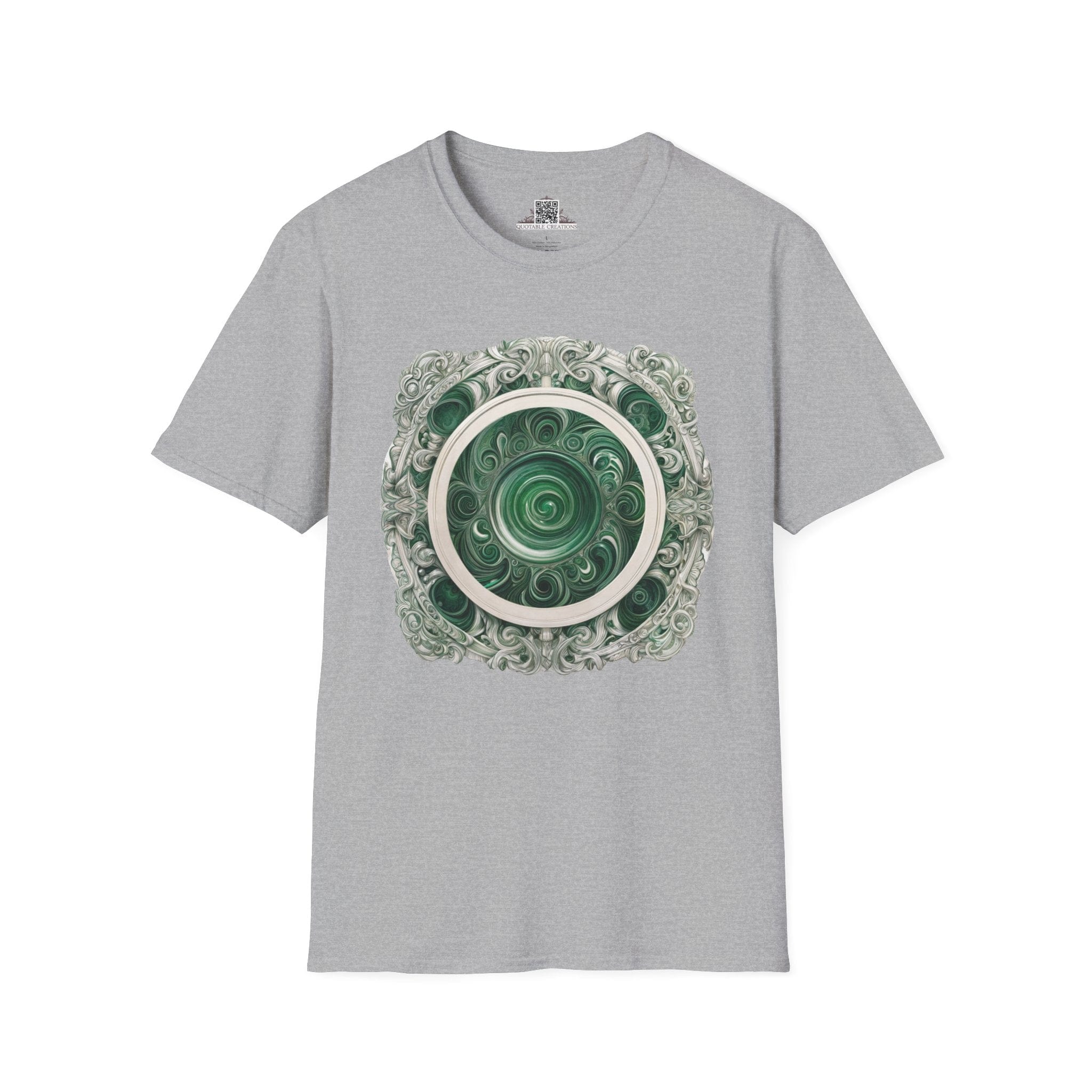 Printify T-Shirt XS / Sport Grey Malachite - Crystals & Gemstones T-Shirt