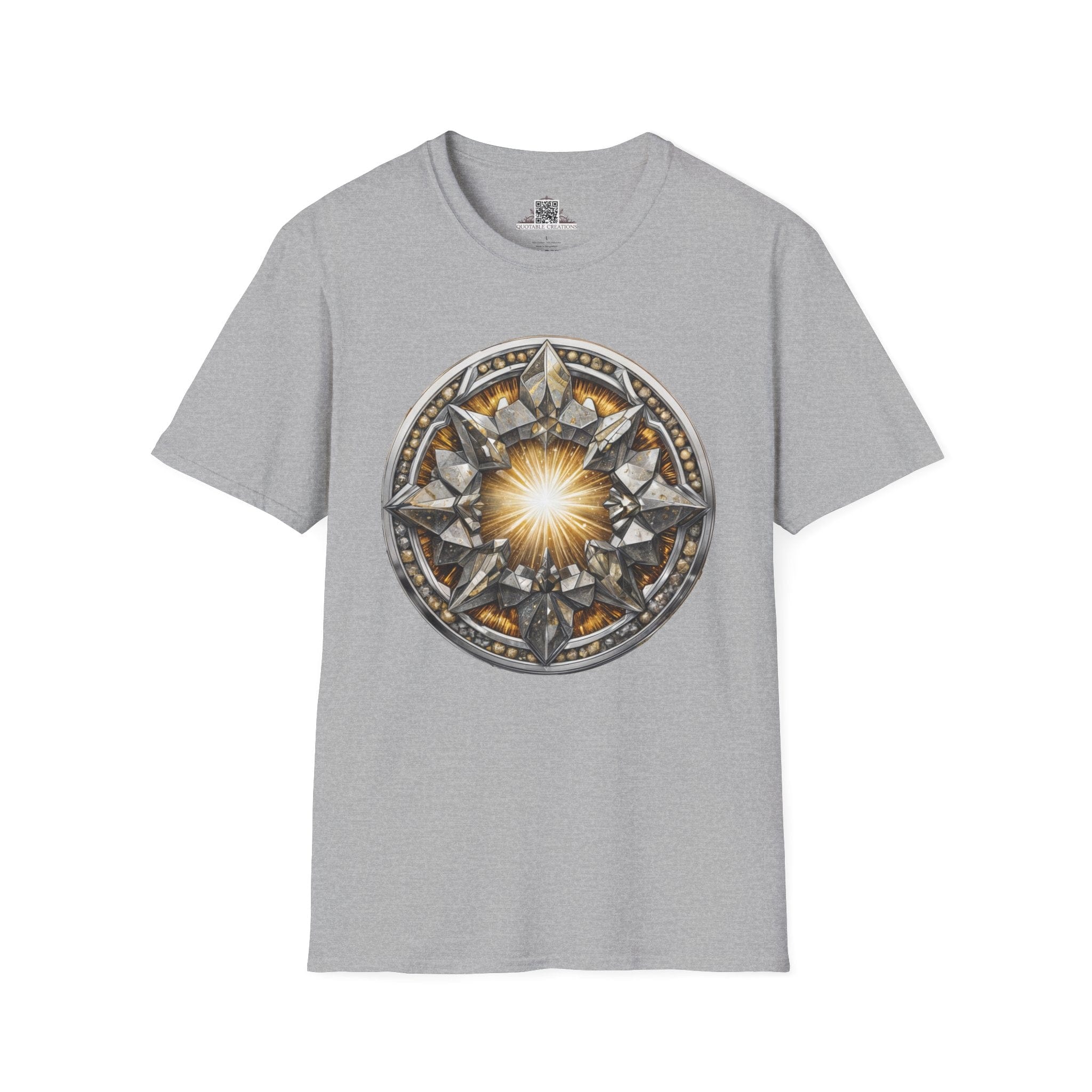 Printify T-Shirt XS / Sport Grey Pyrite Crystals Gemstones - T-Shirt