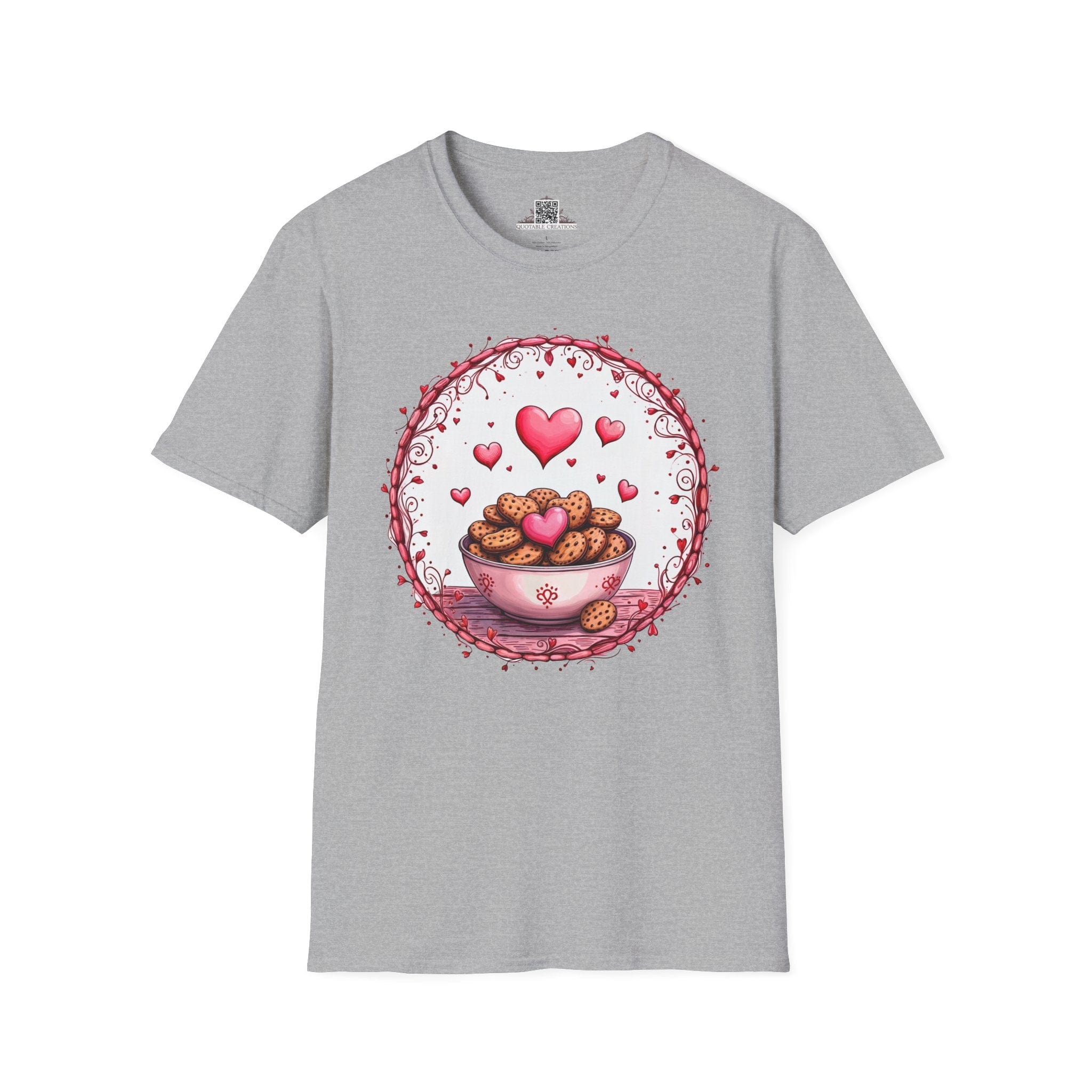Printify T-Shirt XS / Sport Grey Recipe for Love Cookies - Love & Fun T-Shirt