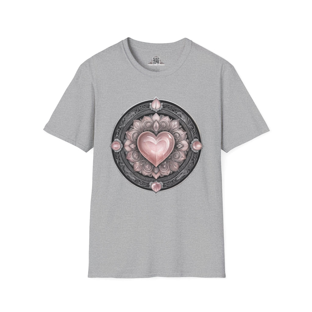 Printify T-Shirt XS / Sport Grey Rose Quartz - Crystals & Gemstones T-Shirt