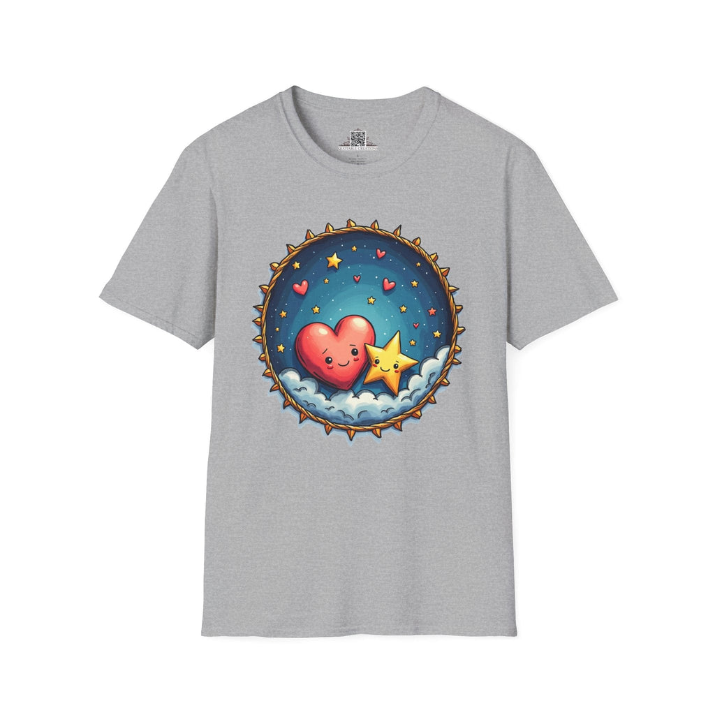 Printify T-Shirt XS / Sport Grey Sparks of Love - Love & Fun T-Shirt