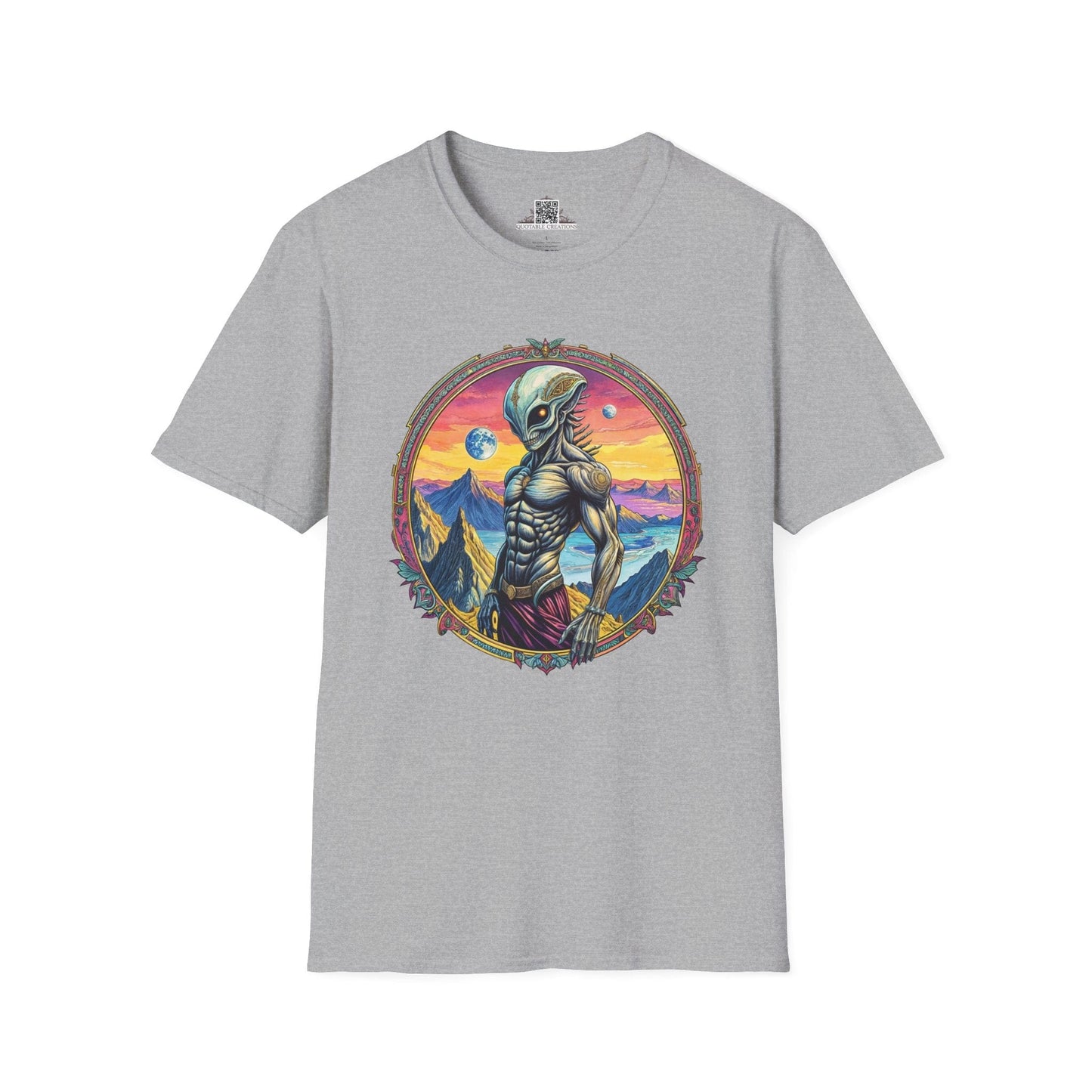 Printify T-Shirt XS / Sport Grey T-Shirt - Adventures Beyond the Stars Await - Let’s Blast Off - Alien & Space