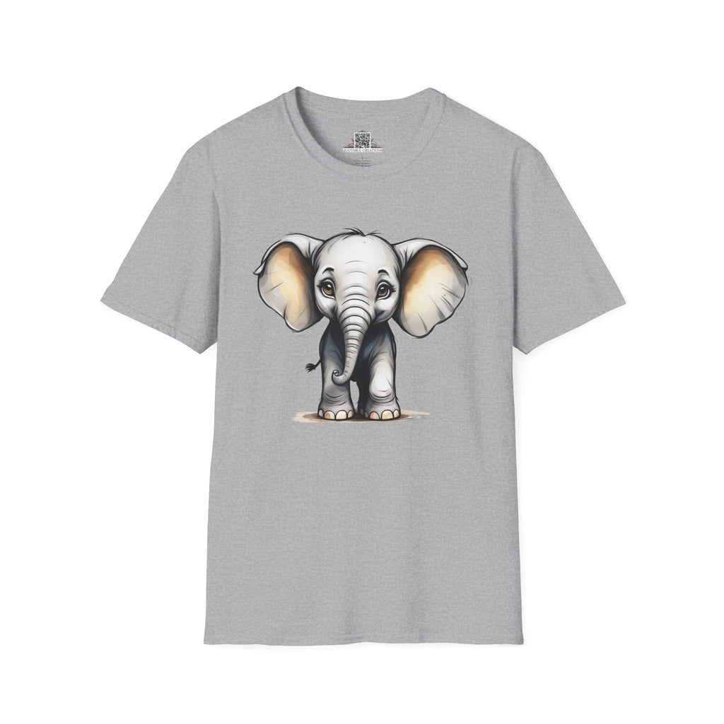 Printify T-Shirt XS / Sport Grey T-Shirt - Baby Elephant - Hyper Cute