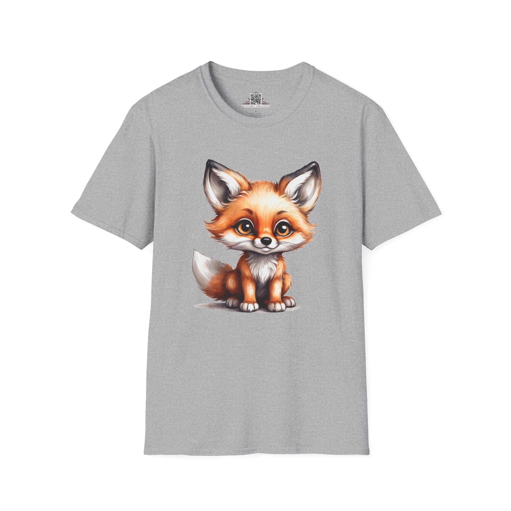 Printify T-Shirt XS / Sport Grey T-Shirt - Baby Fox - Hyper Cute
