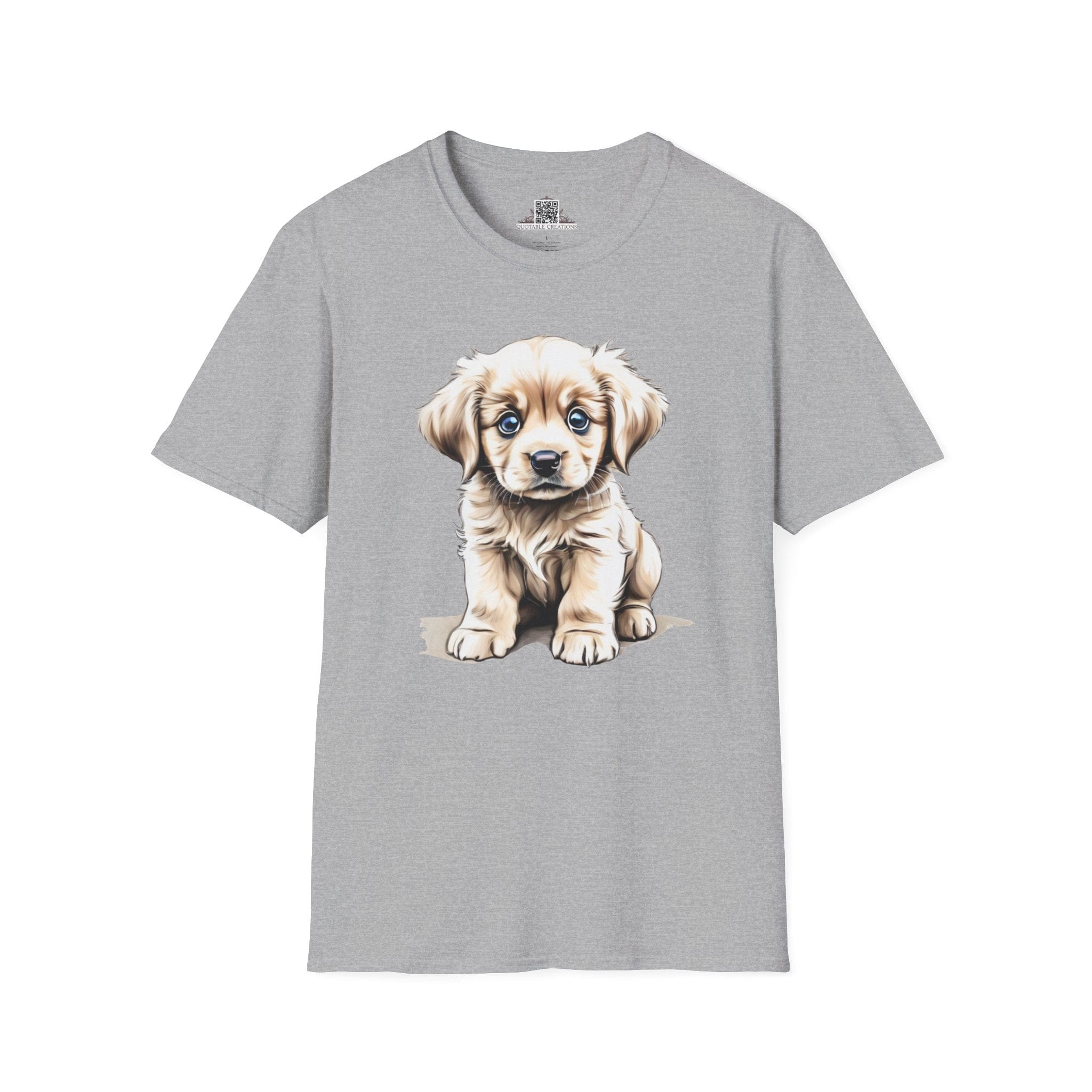 Printify T-Shirt XS / Sport Grey T-Shirt - Baby Puppy - Hyper Cute