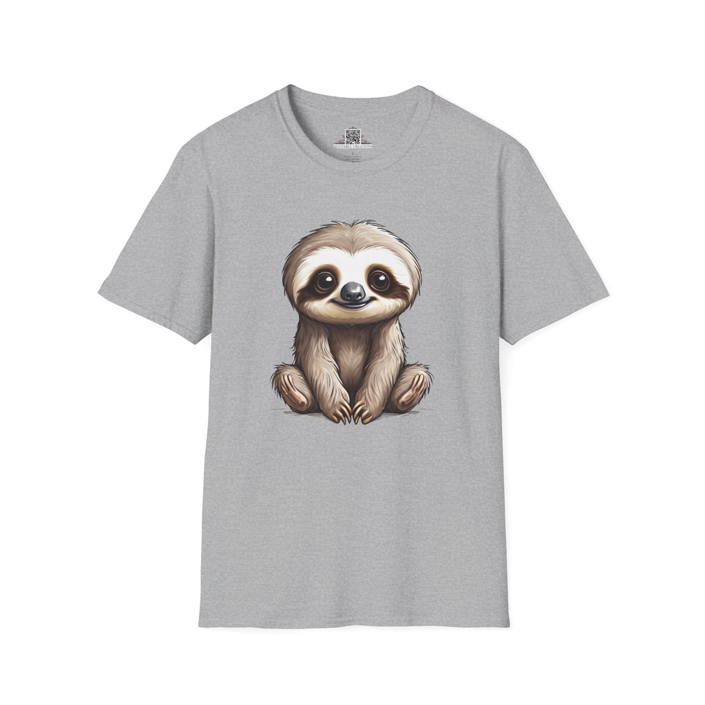 Printify T-Shirt XS / Sport Grey T-Shirt - Baby Sloth - Hyper Cute