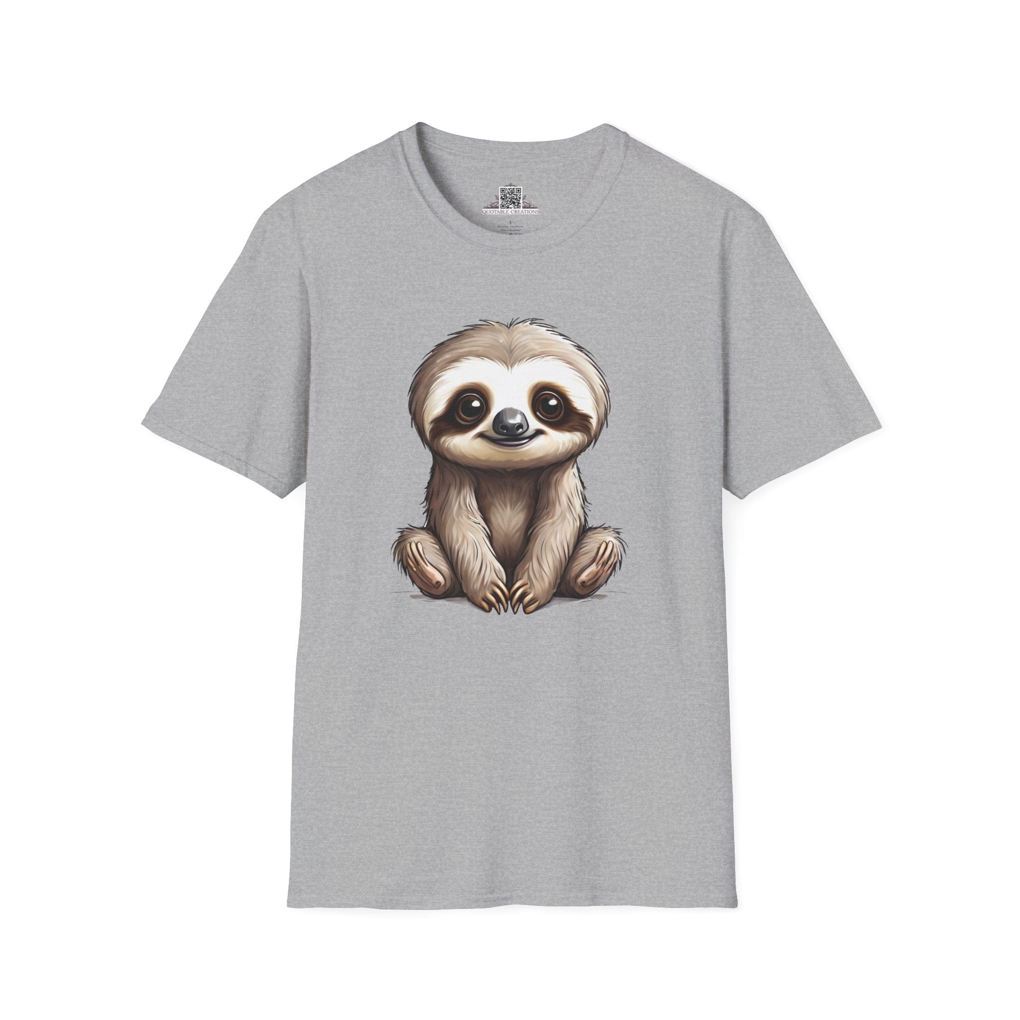 Printify T-Shirt XS / Sport Grey T-Shirt - Baby Sloth - Hyper Cute