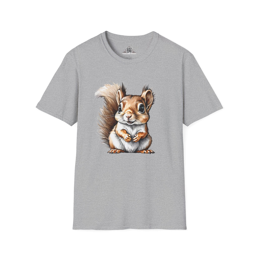 Printify T-Shirt XS / Sport Grey T-Shirt - Baby Squirrel - Hyper Cute