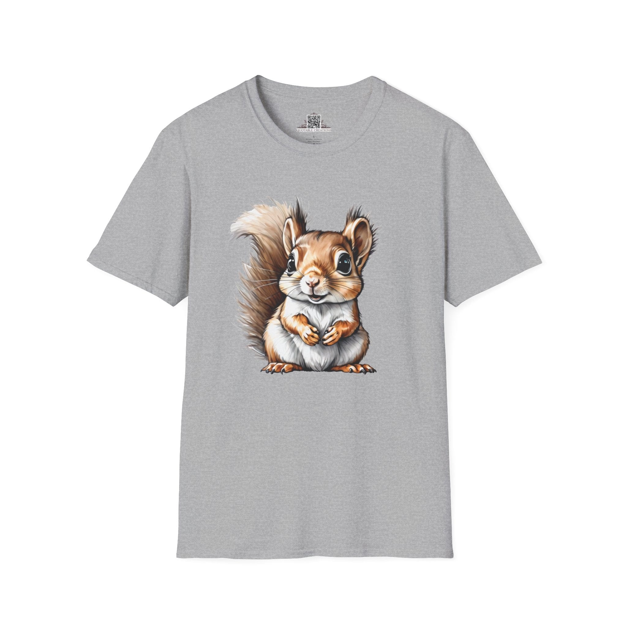 Printify T-Shirt XS / Sport Grey T-Shirt - Baby Squirrel - Hyper Cute
