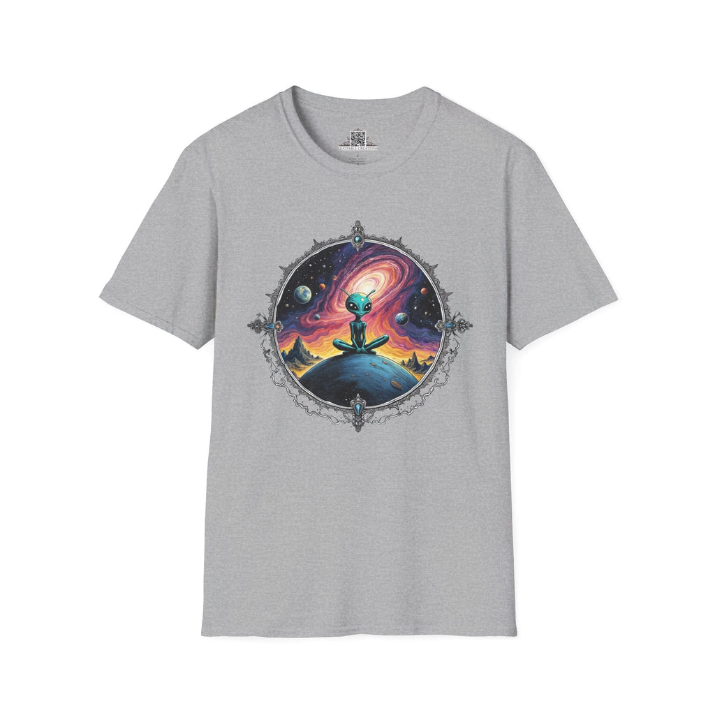 Printify T-Shirt XS / Sport Grey T-Shirt - Exploring the Cosmos, One Planet at a Time! - Alien & Space