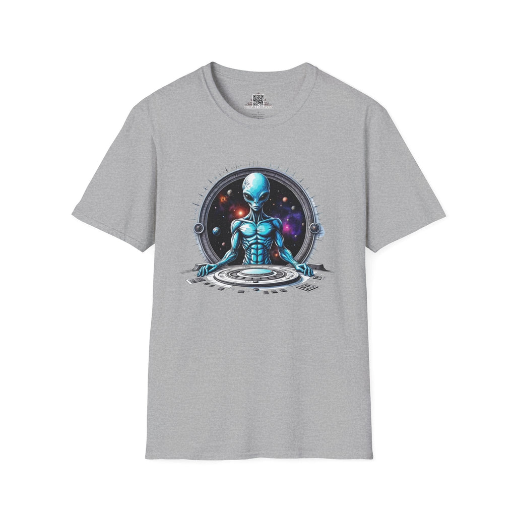 Printify T-Shirt XS / Sport Grey T-Shirt - Galactic Traveler Ready for Cosmic Adventures! - Alien & Space