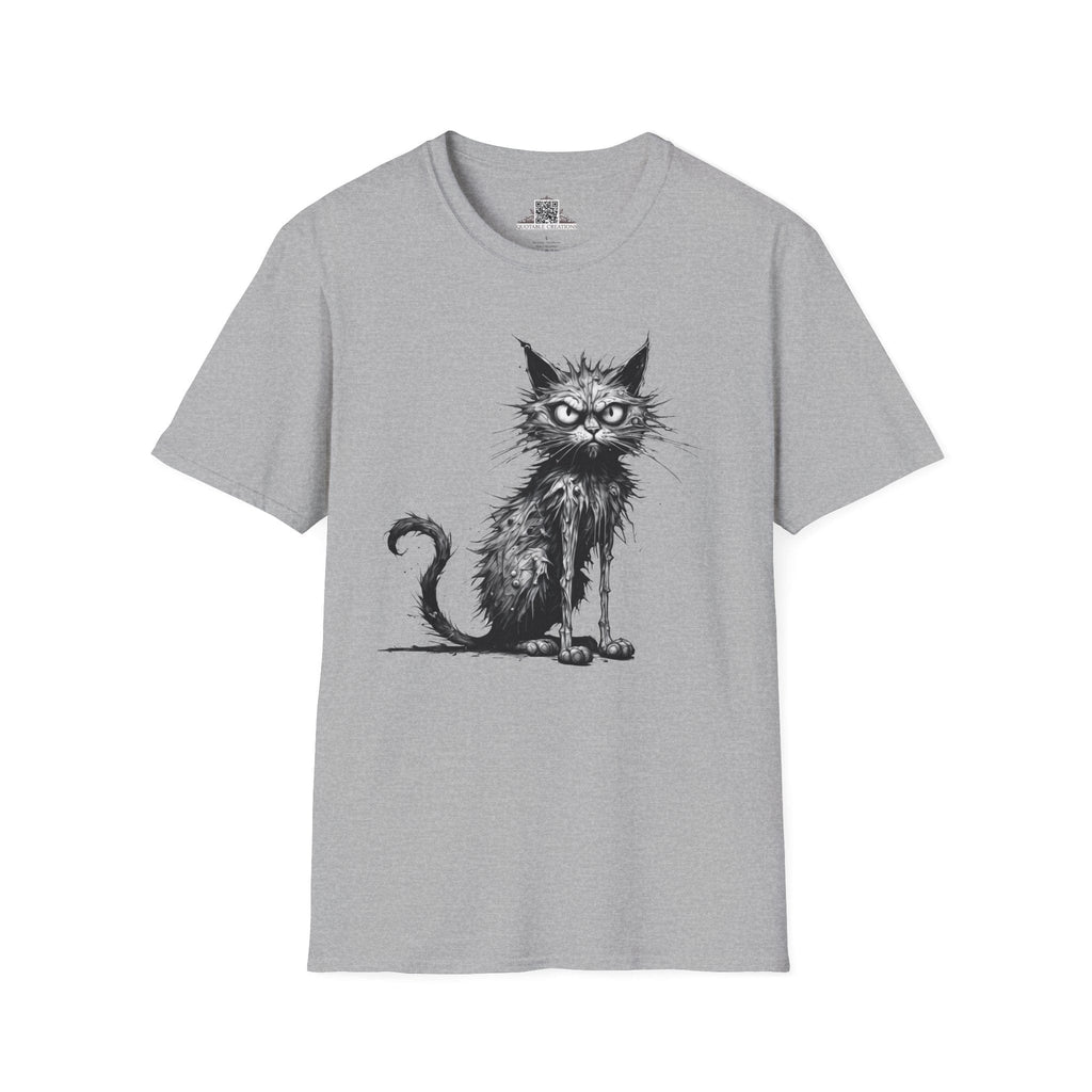 Printify T-Shirt XS / Sport Grey T-Shirt - I'm Fine Cat - Everything's Fine