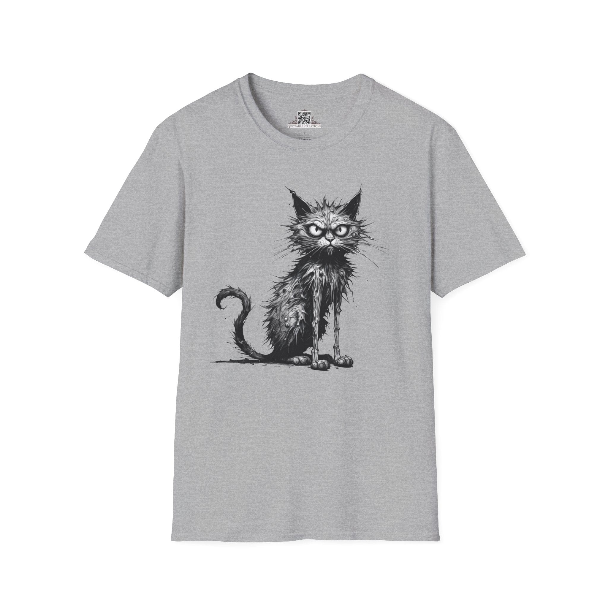 Printify T-Shirt XS / Sport Grey T-Shirt - I'm Fine Cat - Everything's Fine
