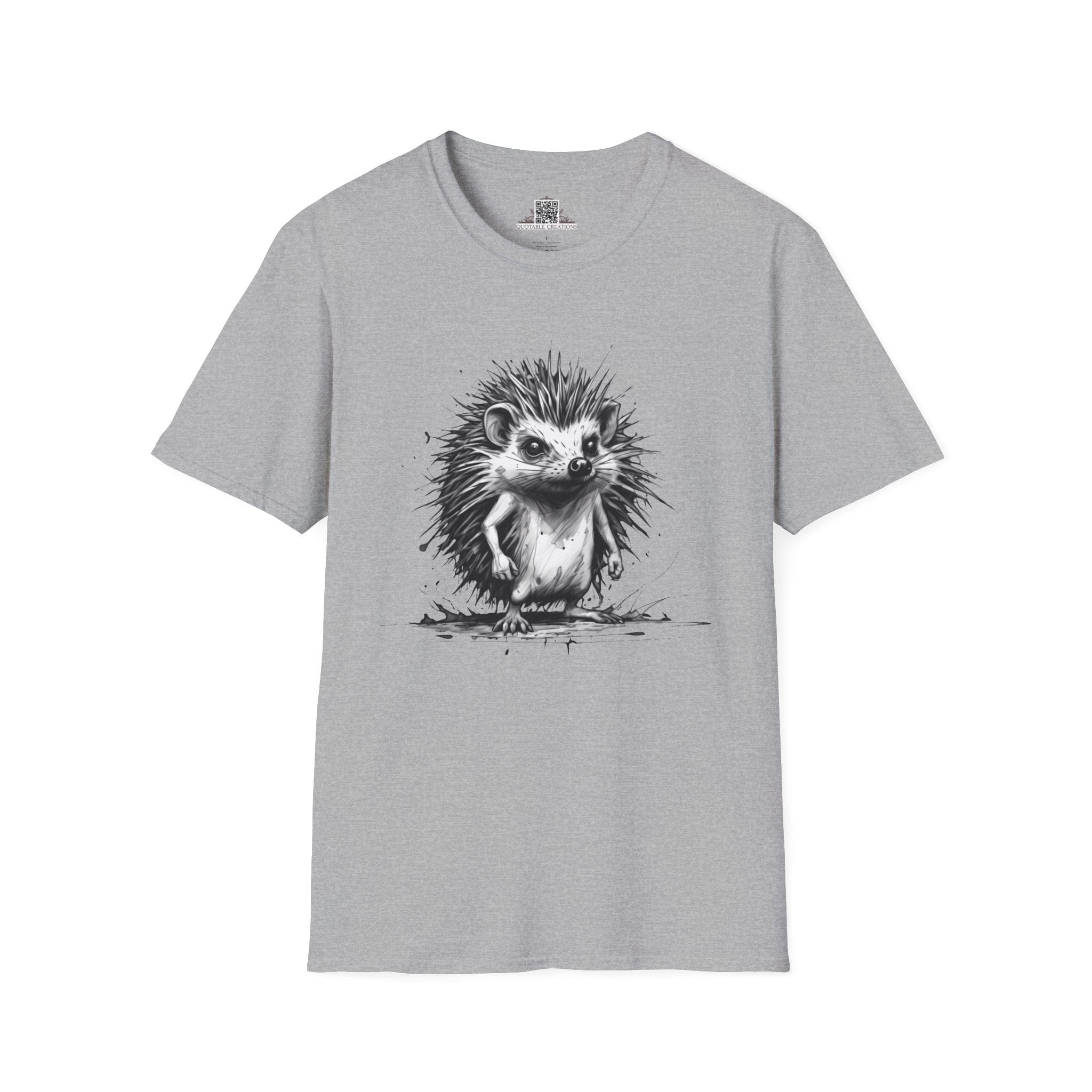 Printify T-Shirt XS / Sport Grey T-Shirt - I'm Fine Hedgehog - Everything's Fine