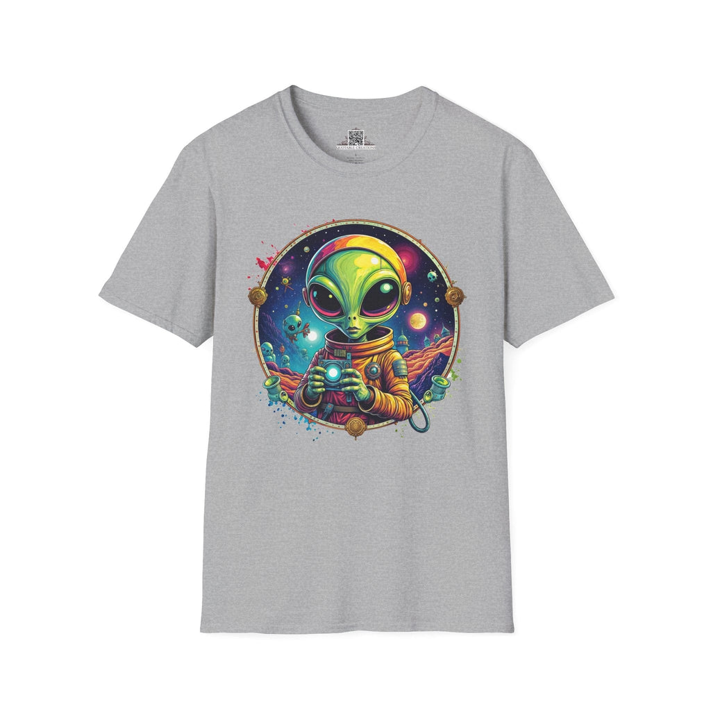 Printify T-Shirt XS / Sport Grey T-Shirt - Take Me to Your Leader… After a Quick Selfie! - Alien & Space