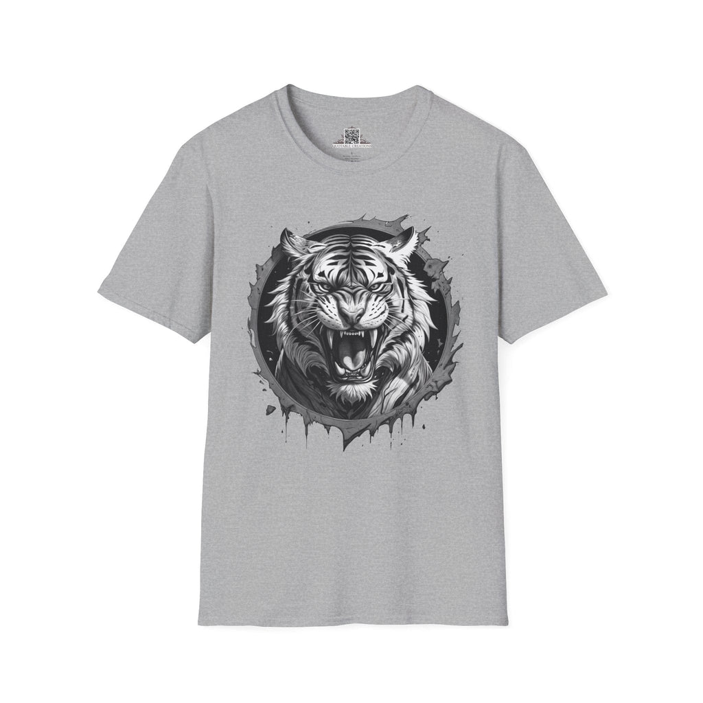 Printify T-Shirt XS / Sport Grey Tiger Wild Motivation - T-Shirt
