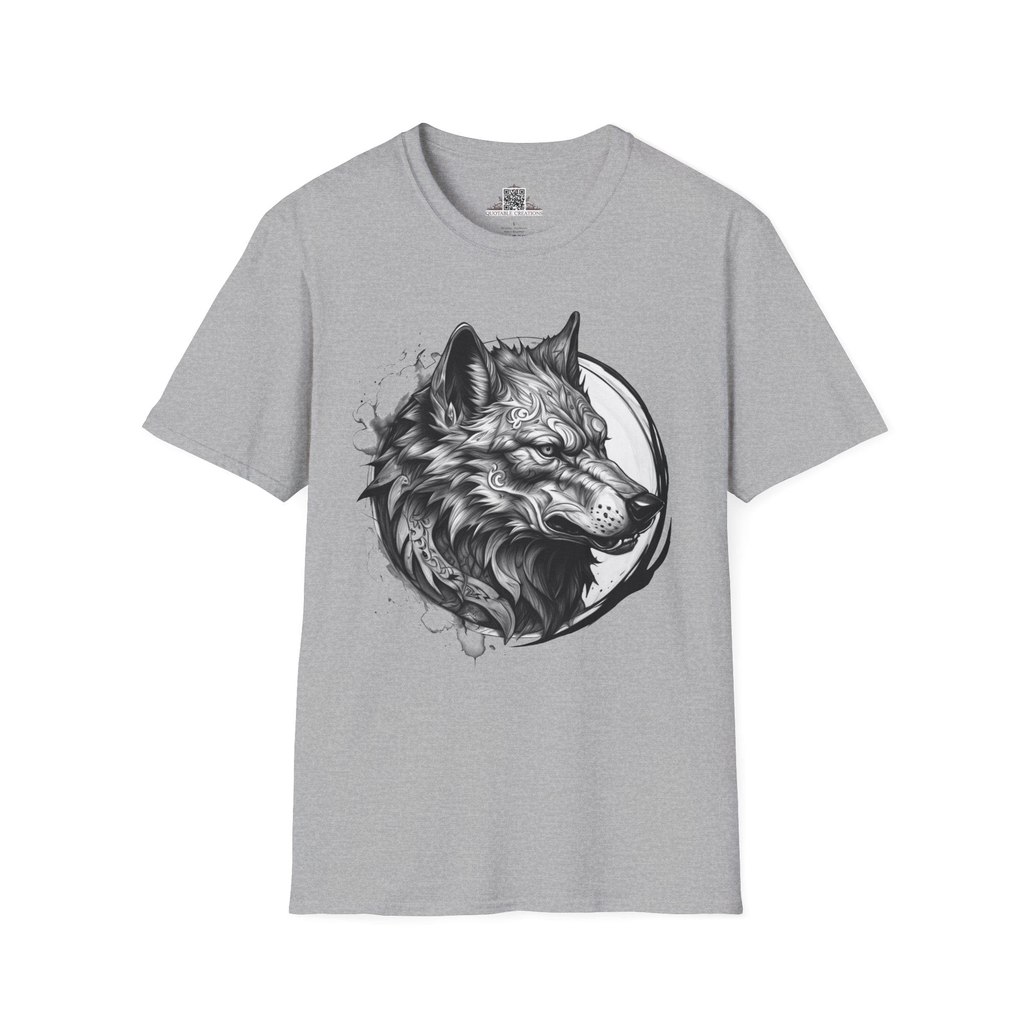 Printify T-Shirt XS / Sport Grey Wolf Wild Motivation - T-Shirt