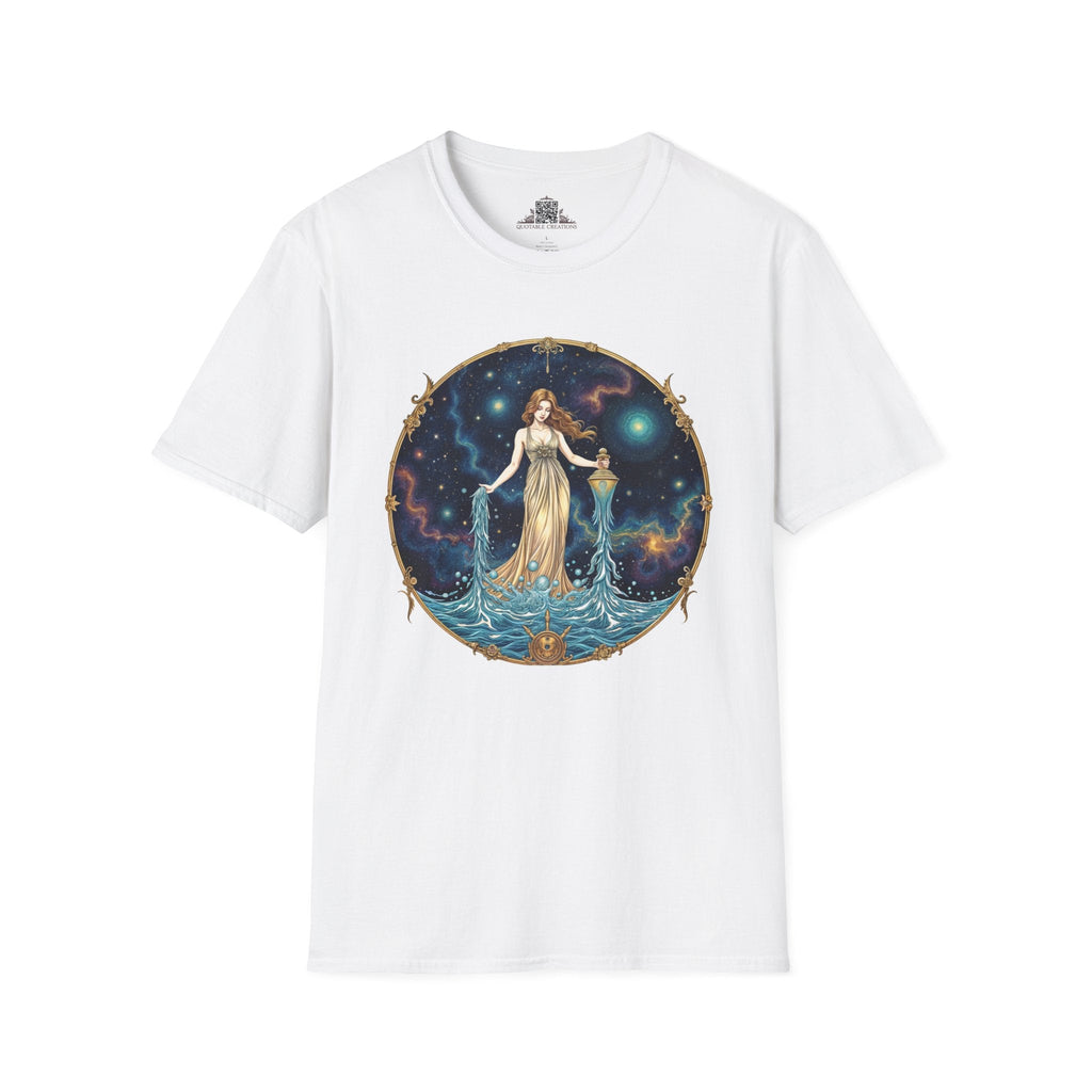 Printify T-Shirt XS / White Aquarius Zodiac Astrology - T-Shirt