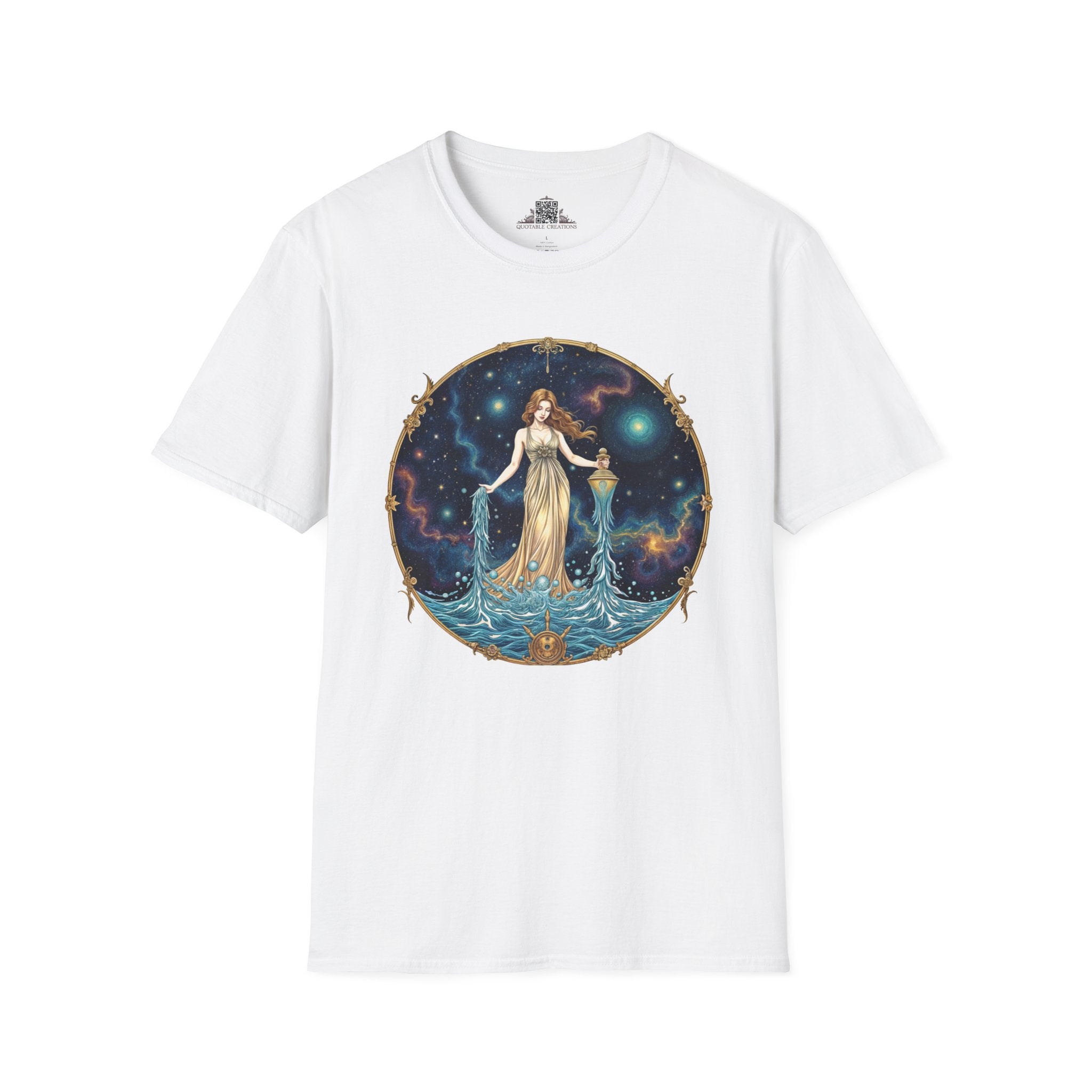 Printify T-Shirt XS / White Aquarius Zodiac Astrology - T-Shirt