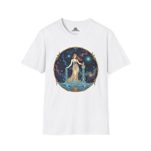 Printify T-Shirt XS / White Aquarius Zodiac Astrology - T-Shirt