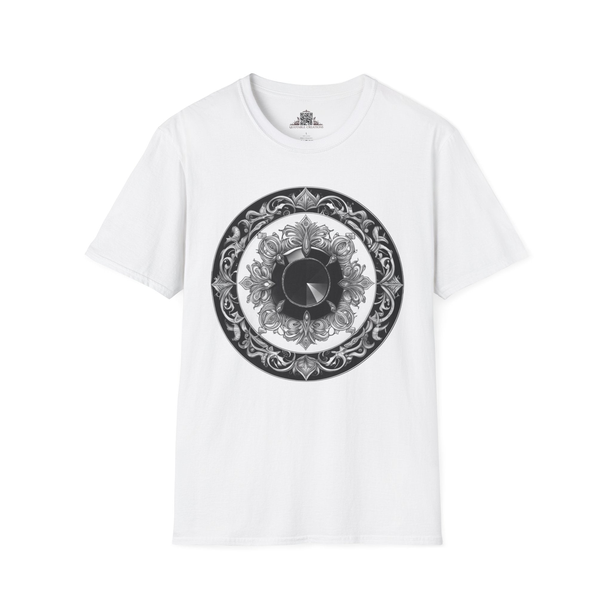 Printify T-Shirt XS / White Black Tourmaline - Crystals & Gemstones T-Shirt